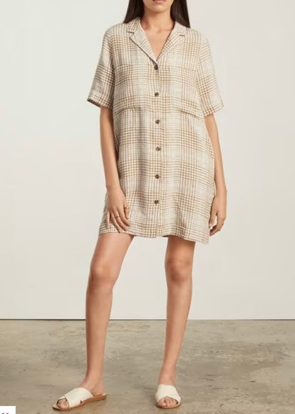 Everlane Plaid Linen Dress