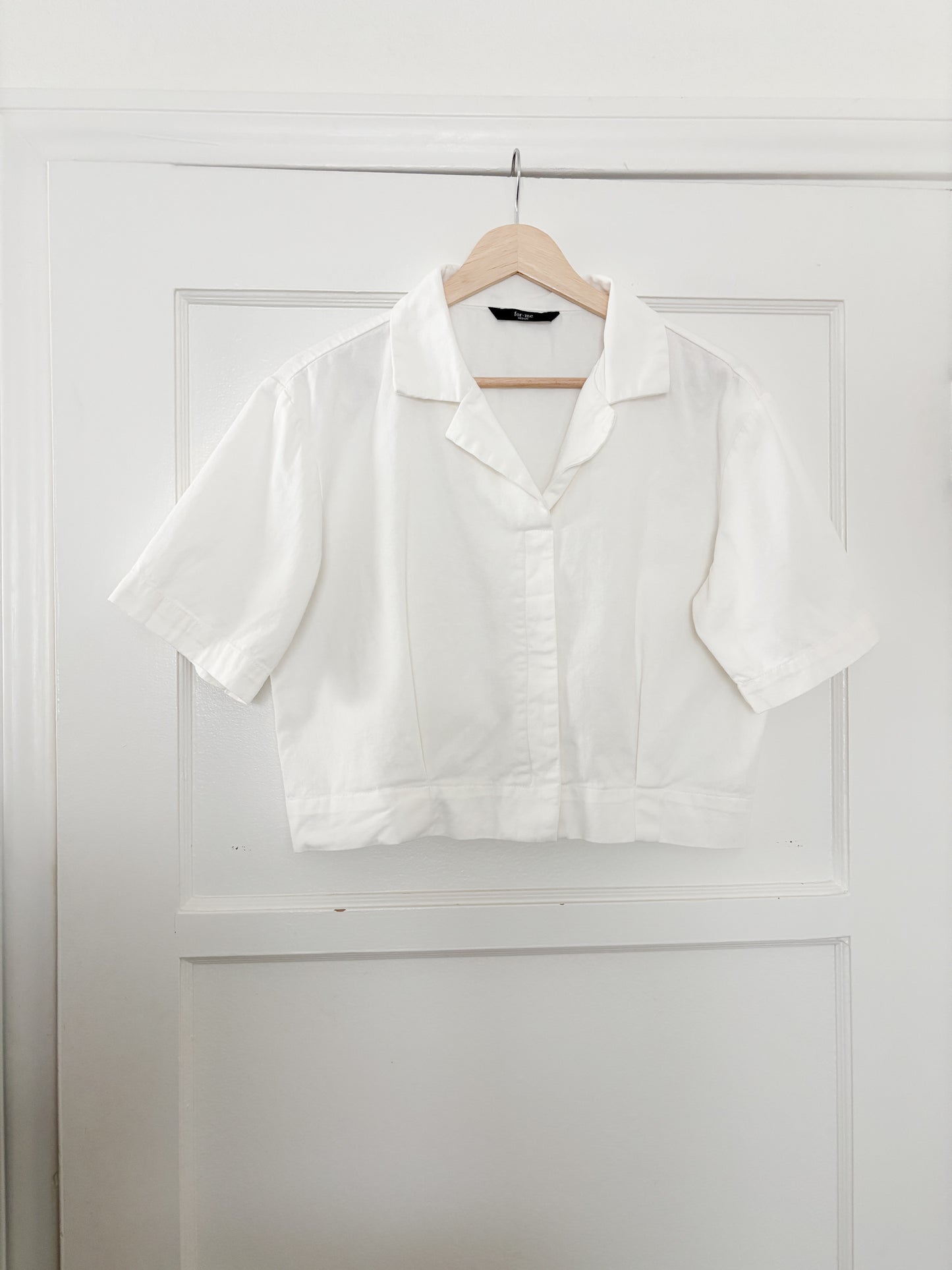 For Me White Cropped Top (M)