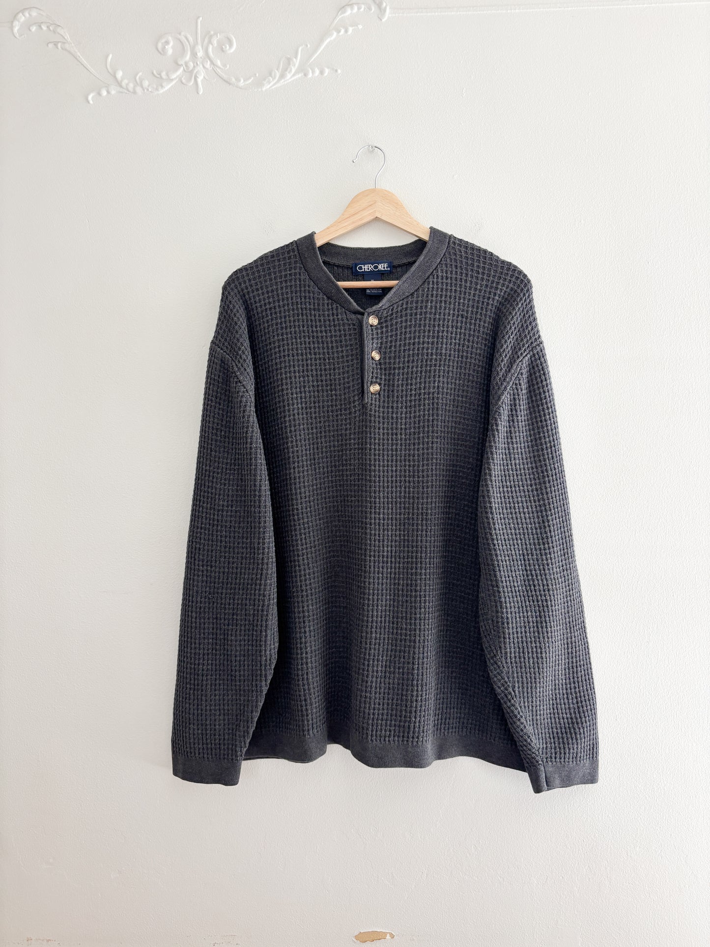 Vintage Cherokee Waffle Henley (XL)