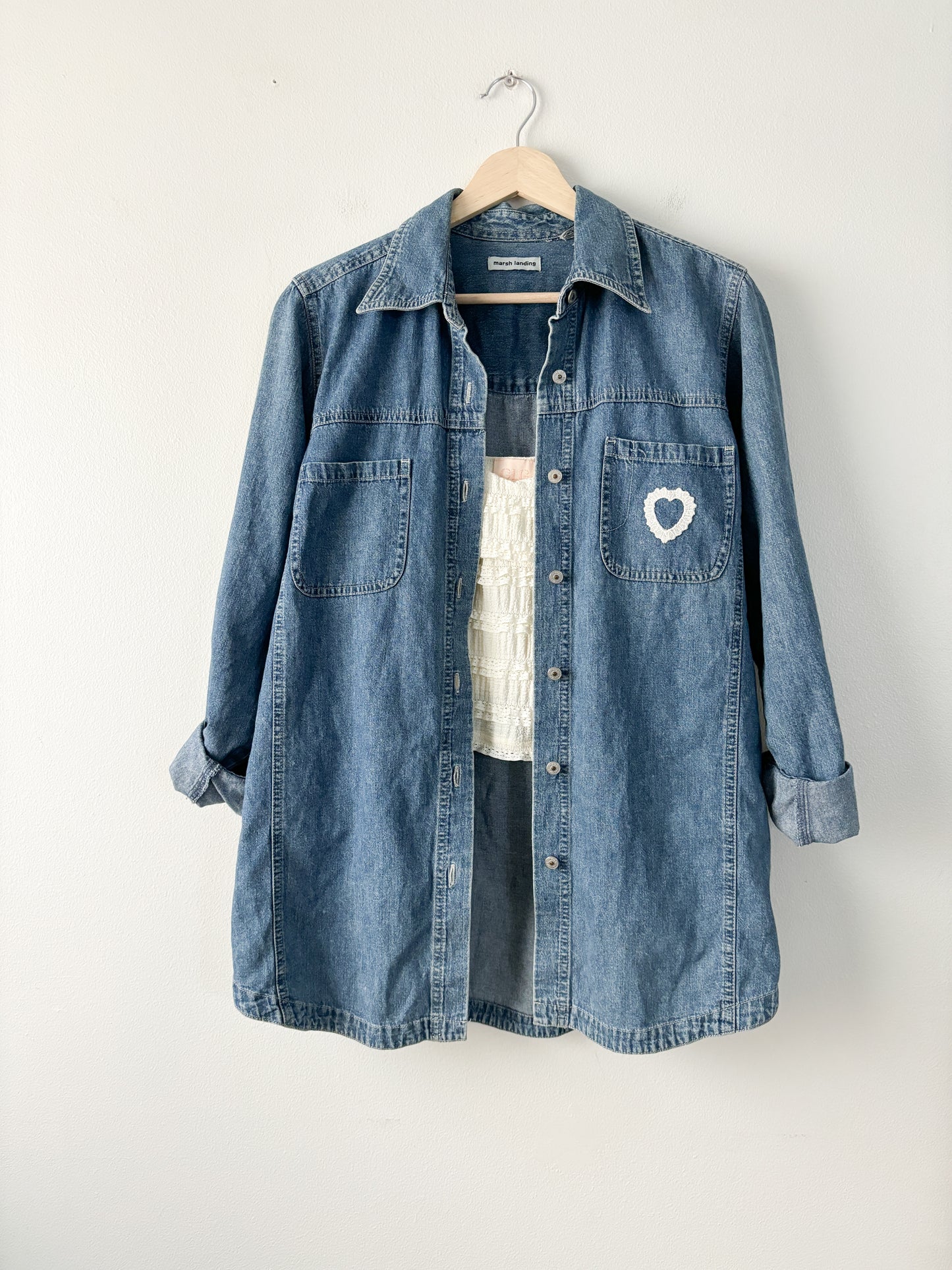 Vintage Marsh landing denim button up