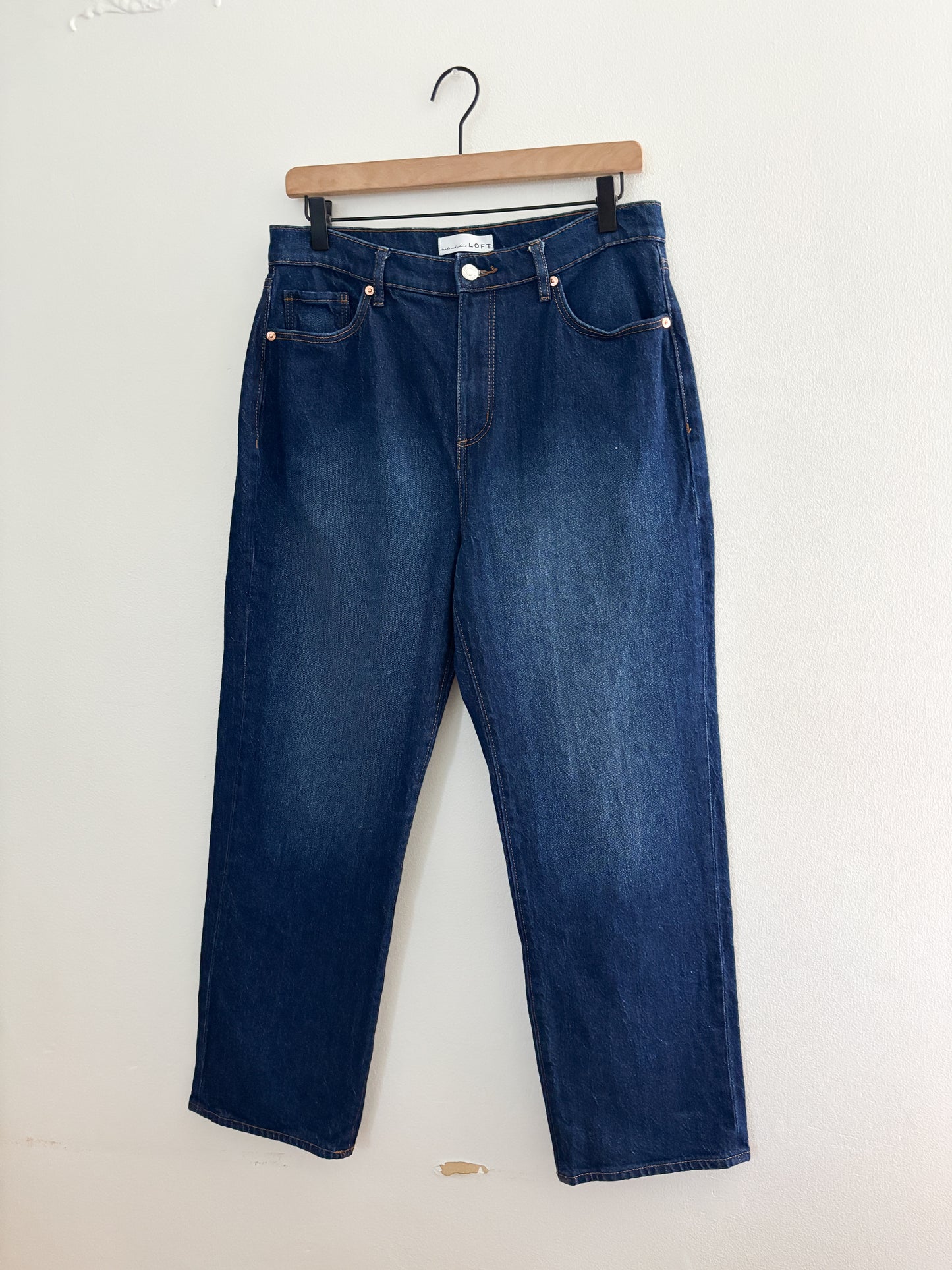 Loft Straight High Rise Jeans (30/31”)