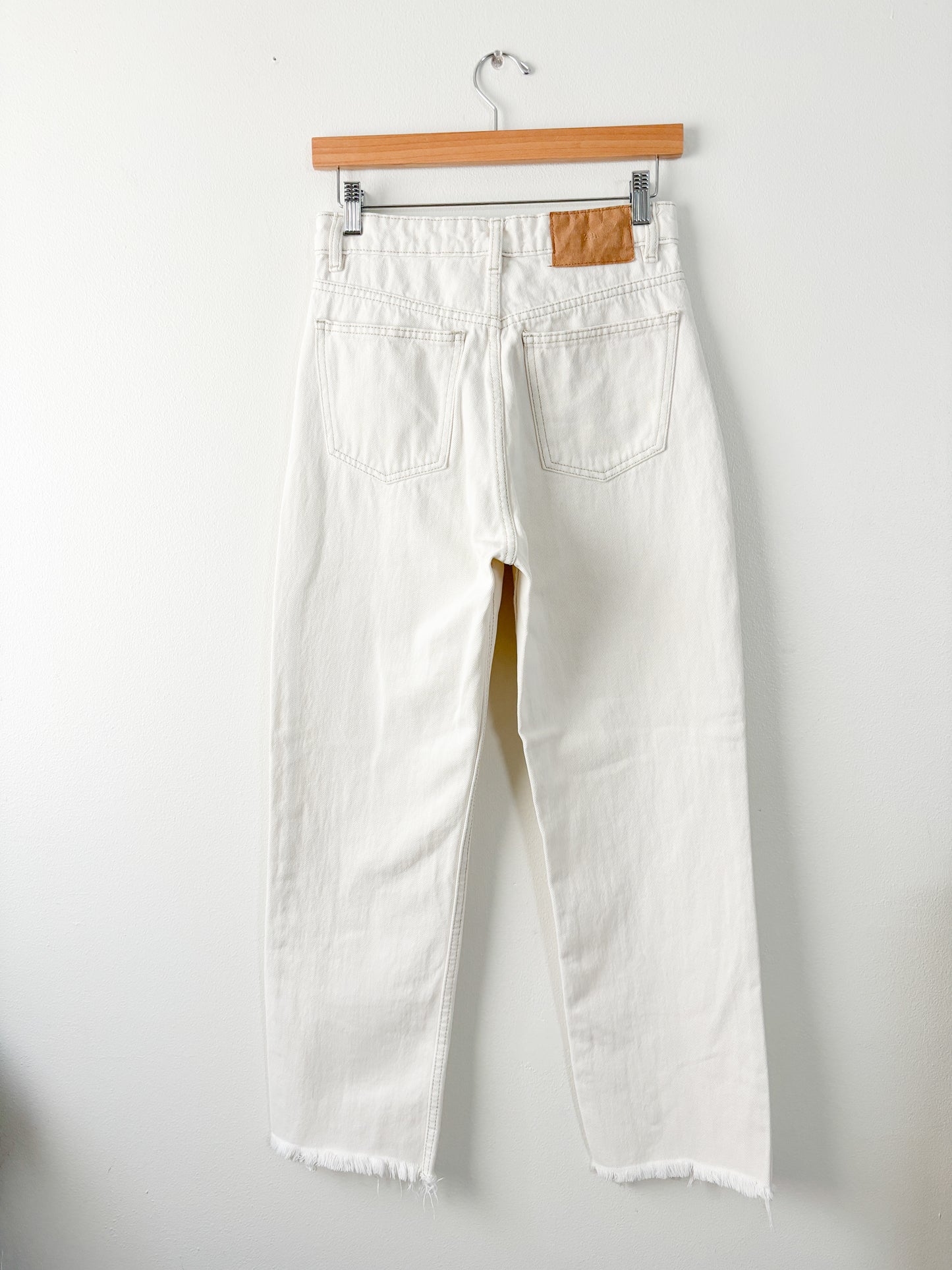 Zara raw hem jeans