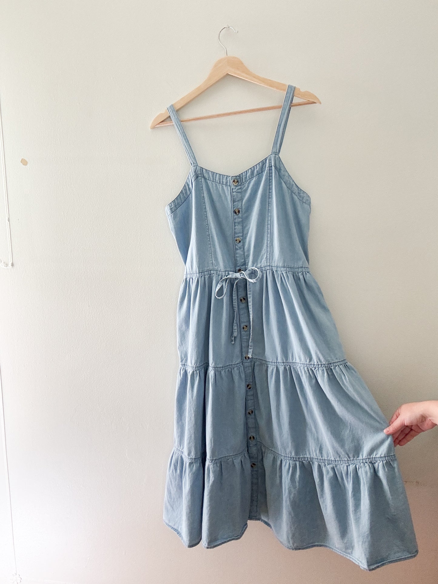 Tiered Chambray Dress (M)