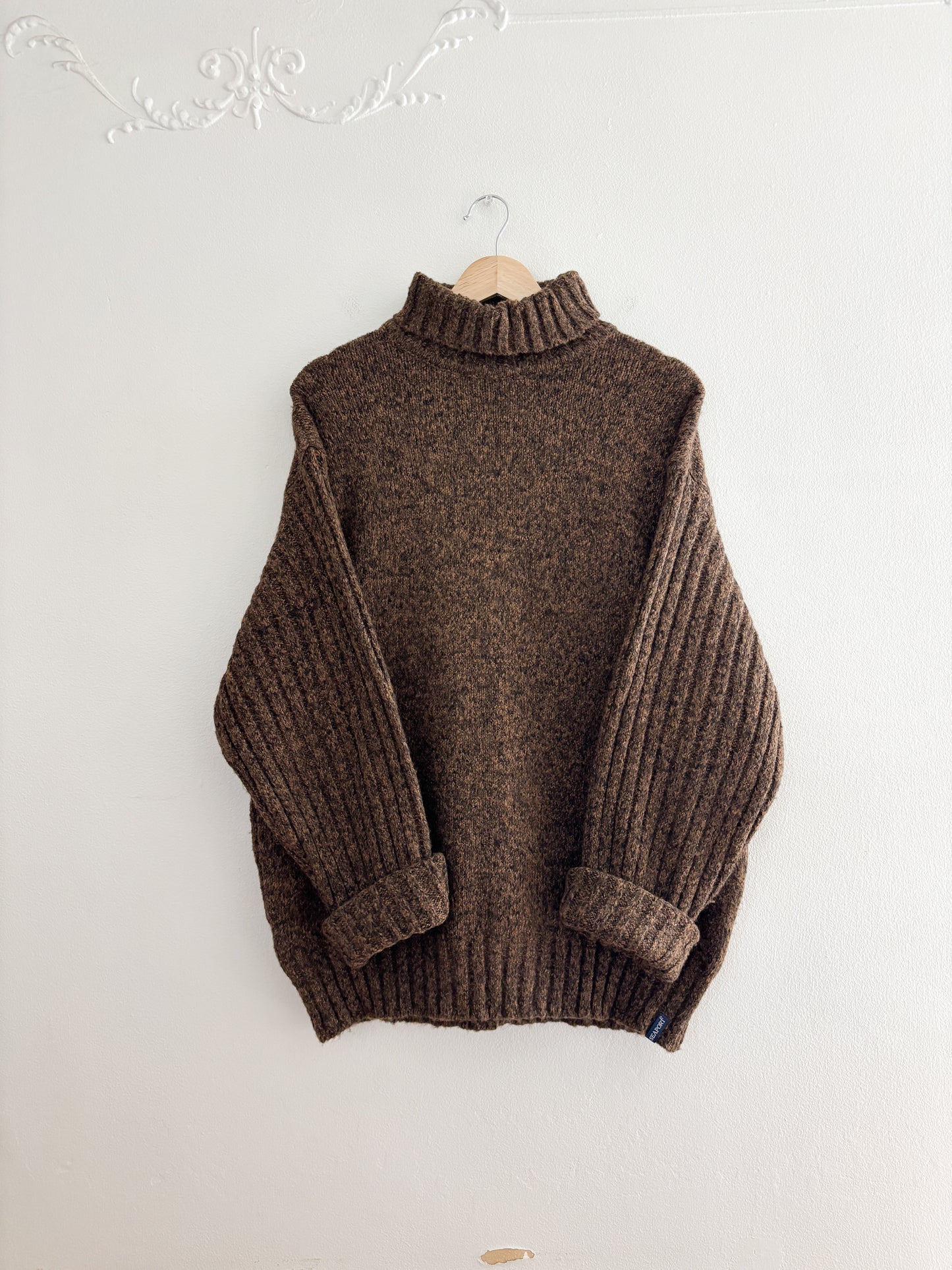 Seaport Brown Turtleneck Sweater (XXL)