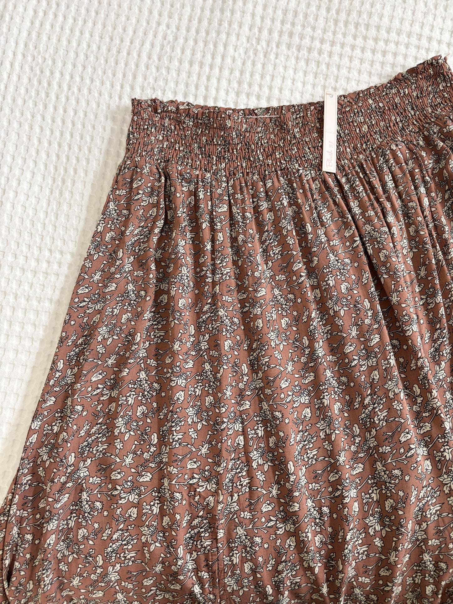 NWT Brown Floral Skirt