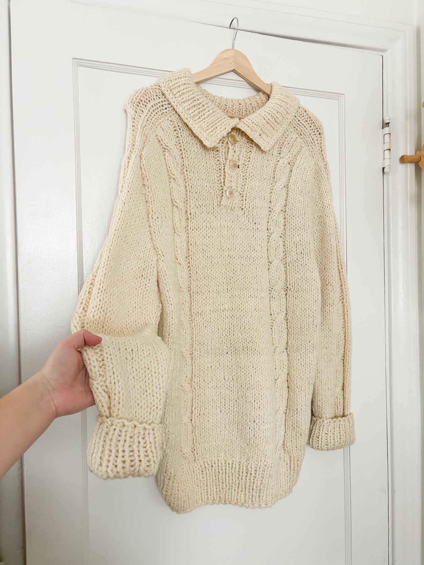 HandKnit Collared Sweater (M/L)