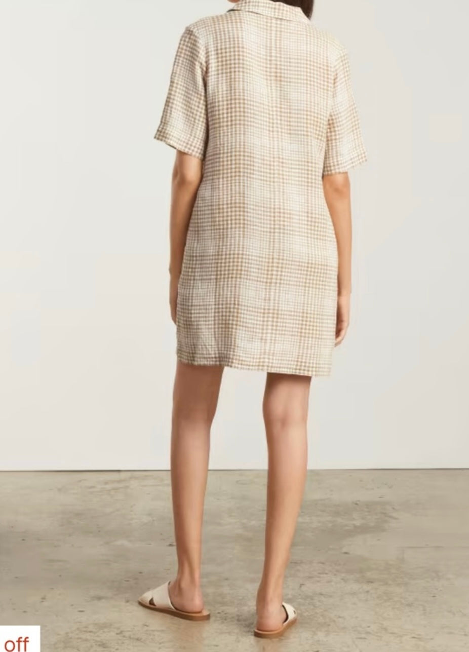 Everlane Plaid Linen Dress