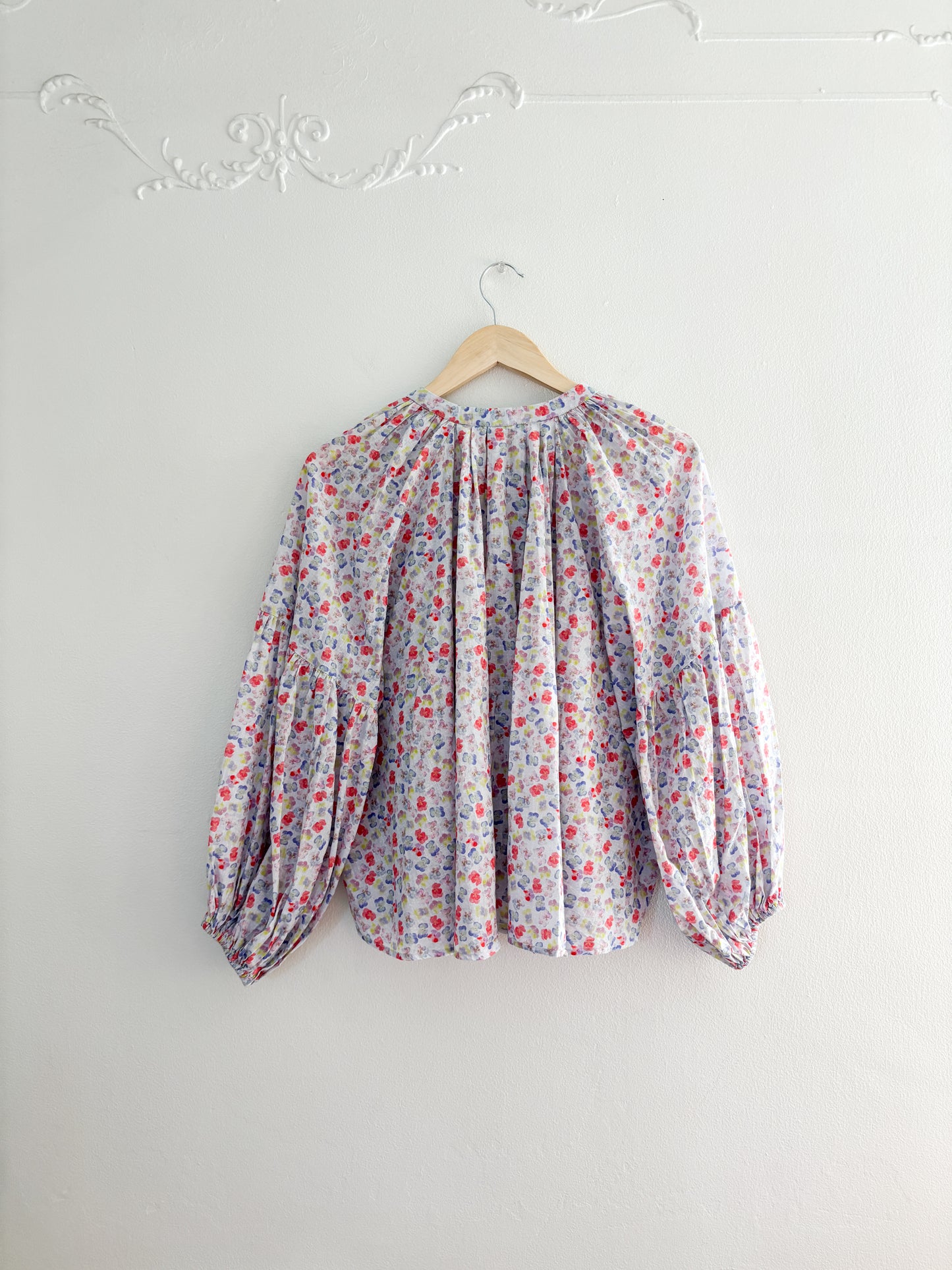 Something Navy Floral Blouse (S)