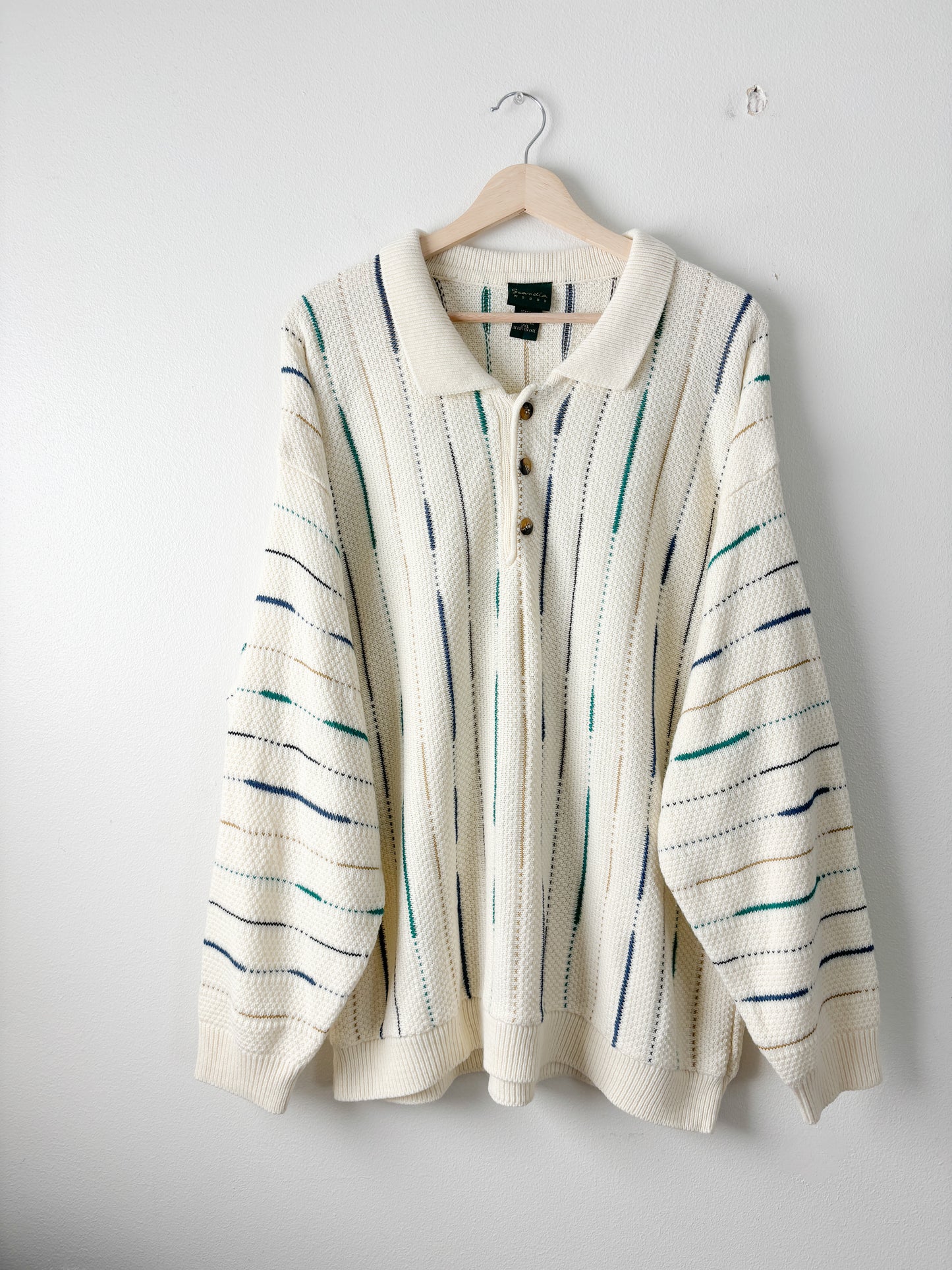 Vintage Coogi Style Collared Sweater