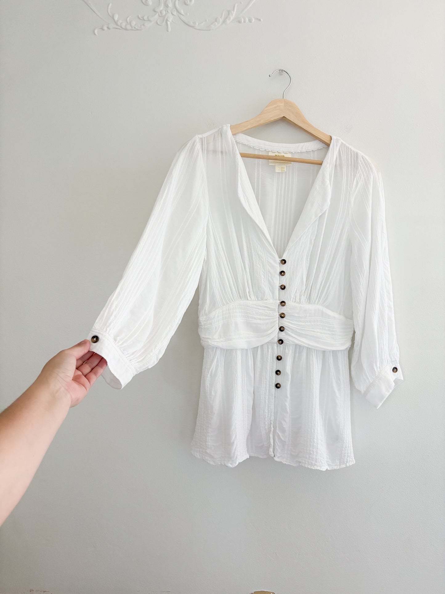 Anthropologie Maeve Isolode Waisted Blouse (S/M)