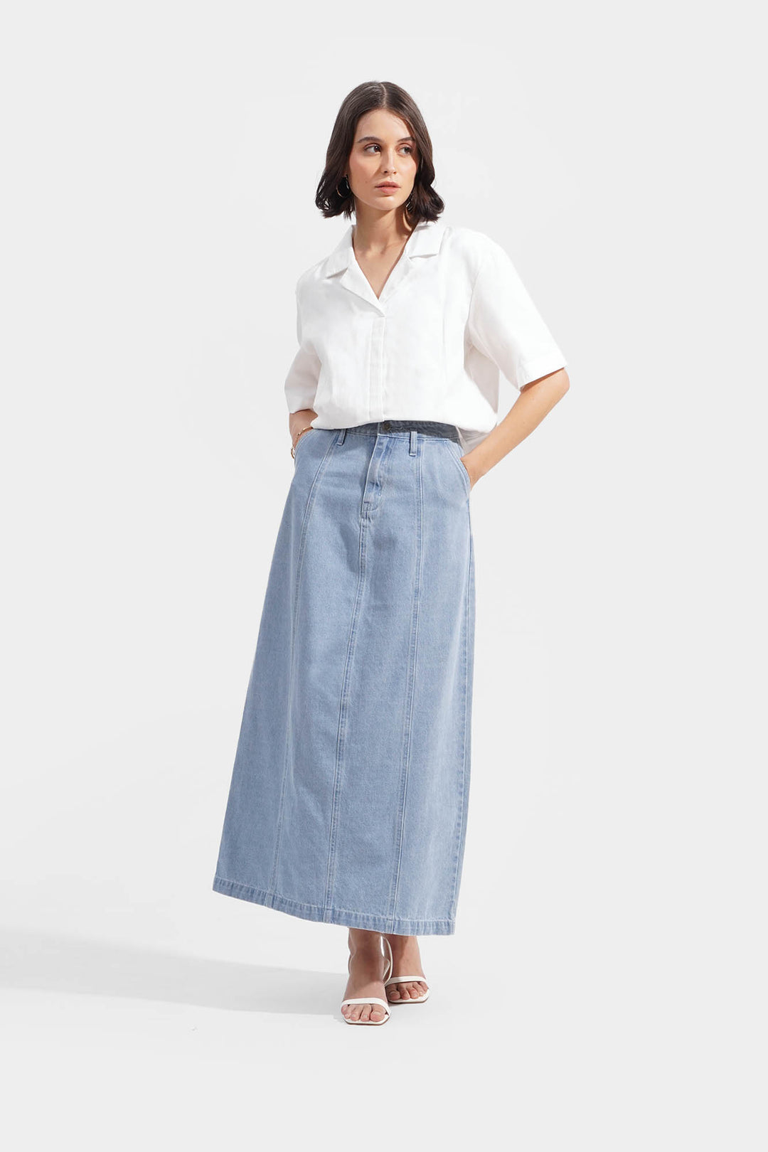 For Me White Cropped Top (M)