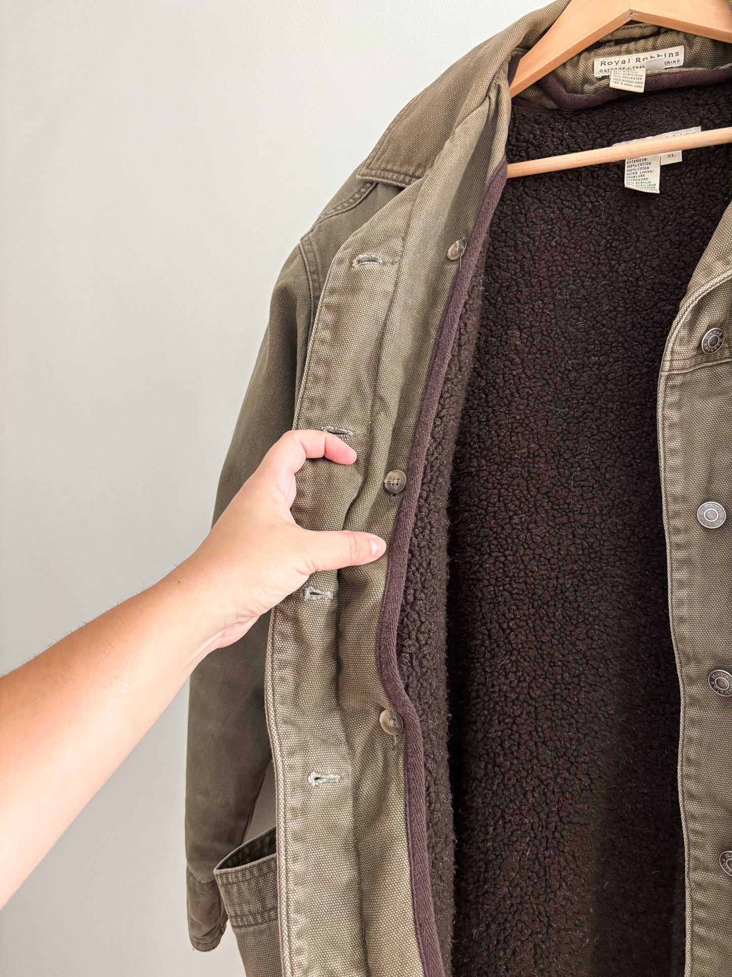 Vintage Sherpa Lined Jacket (XL)