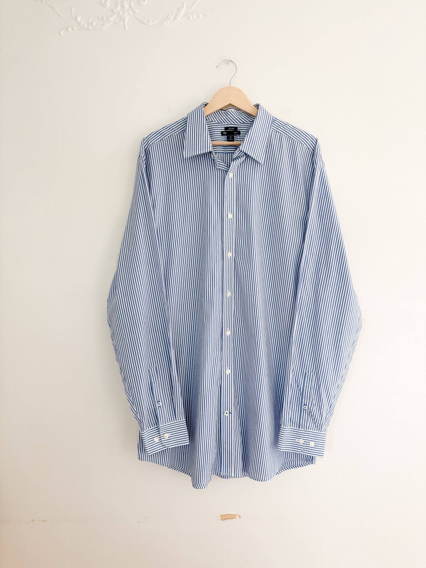 Gap Striped Blue Button Up (XL)