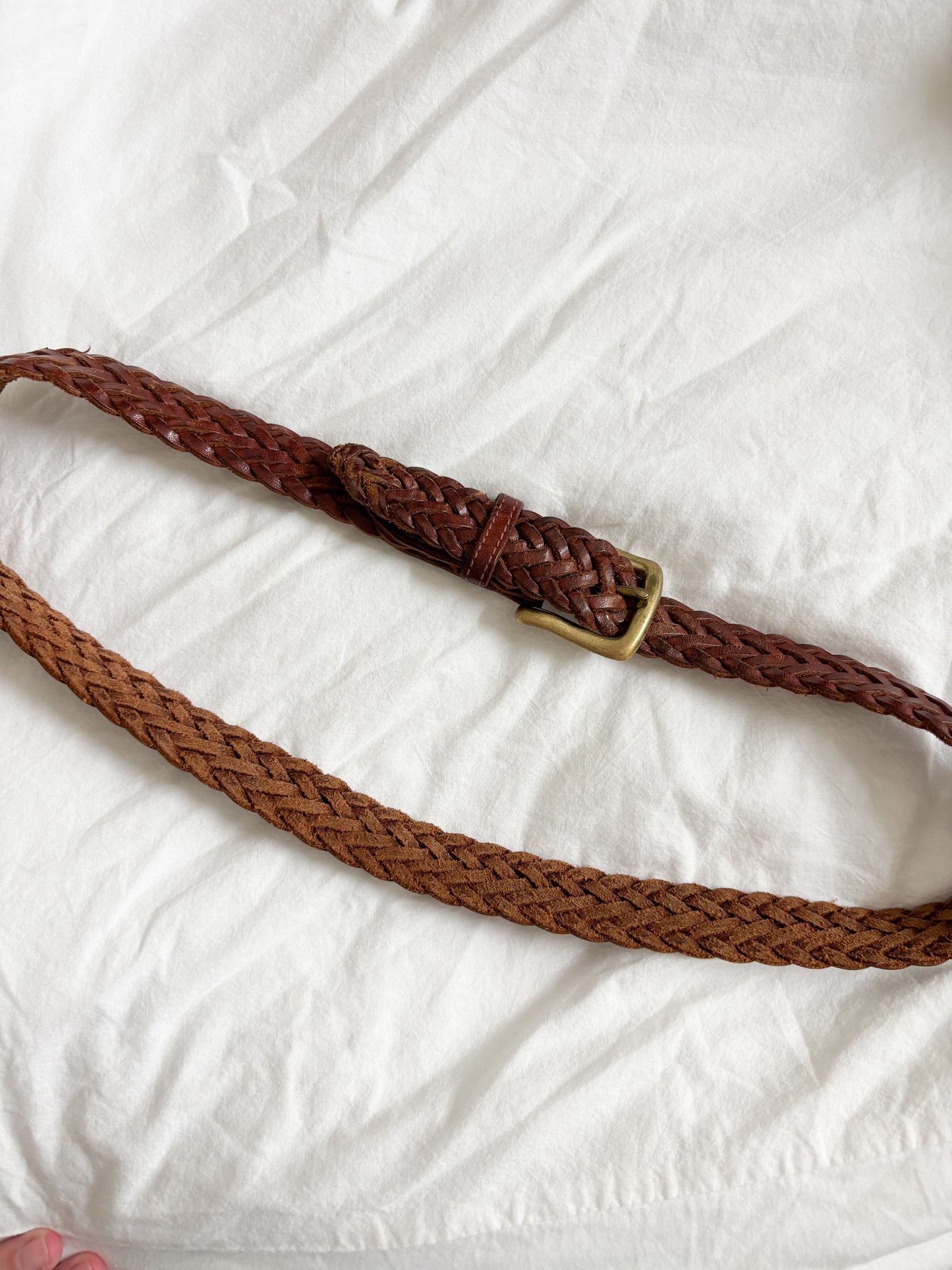 Vintage Leather Woven Belt
