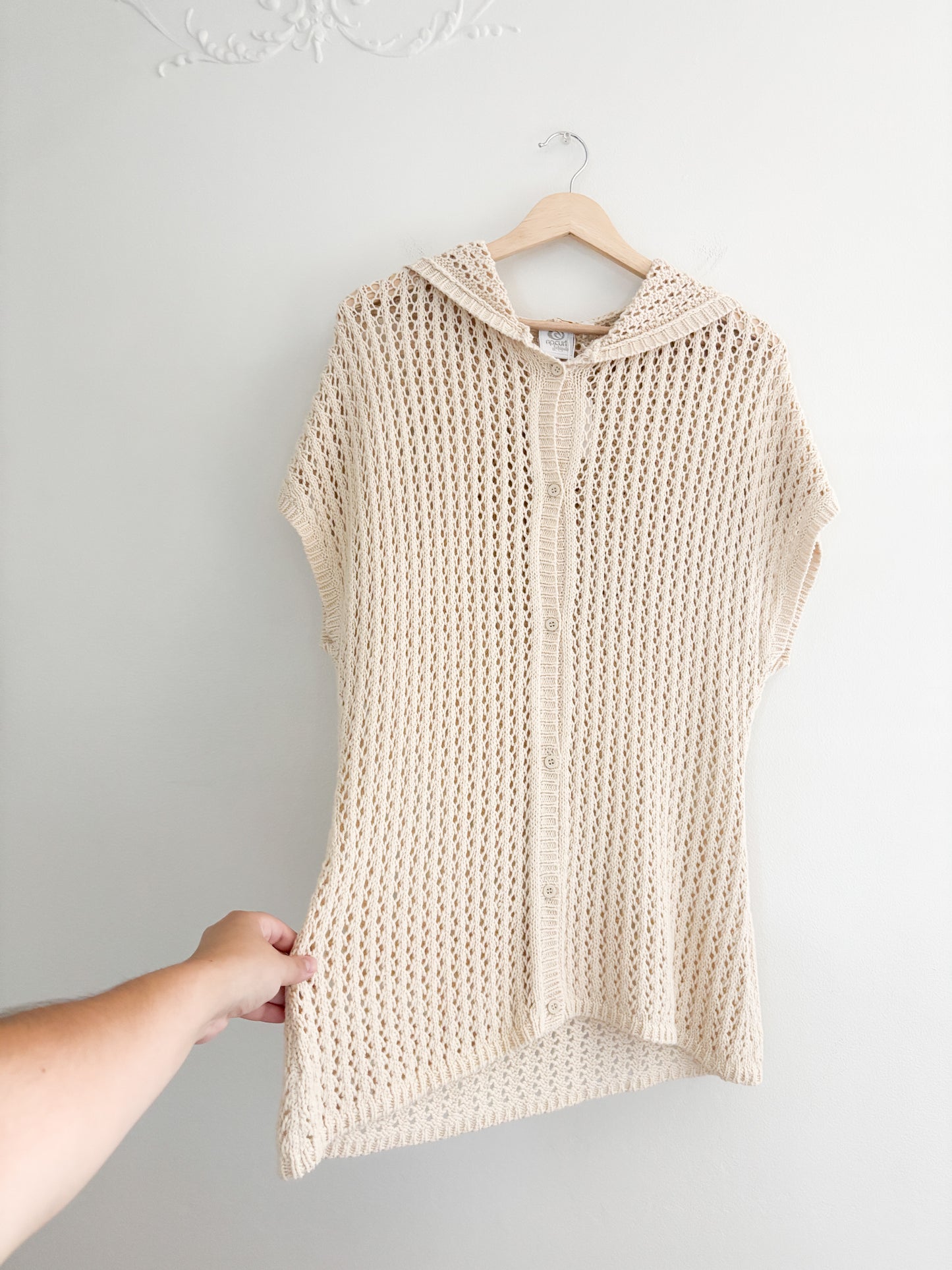 RipCurl Crochet Hoodie Cover Up