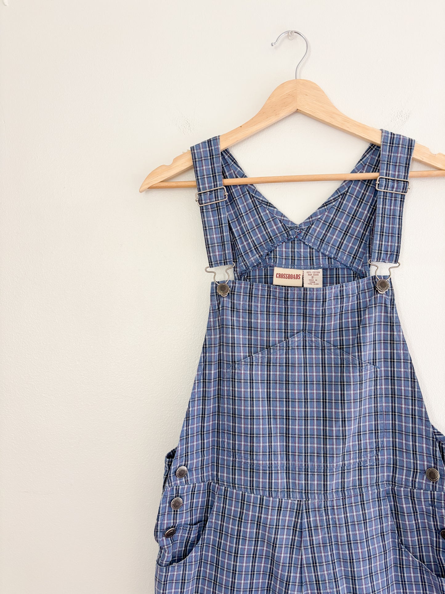 Vintage Plaid Overalls (S)