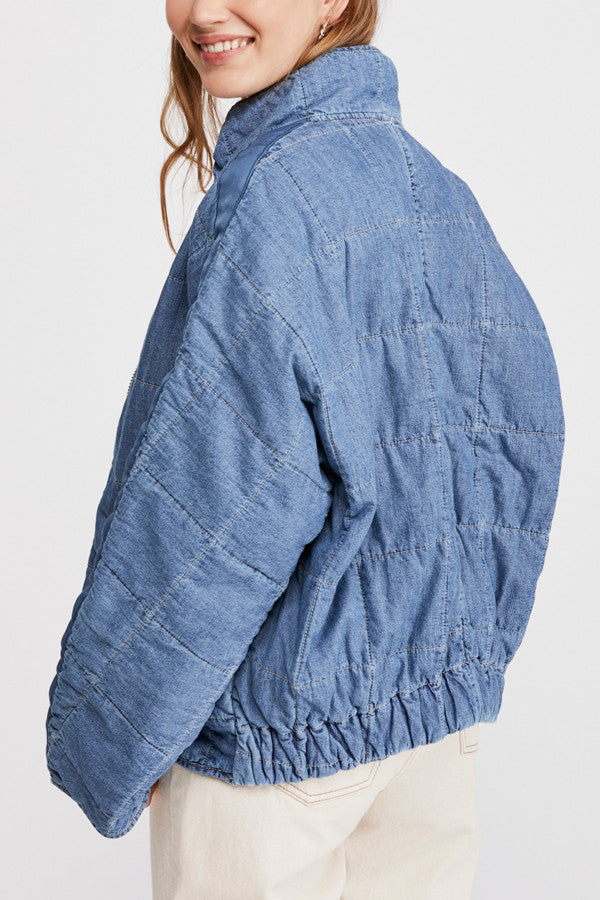 Free People Denim Dolman Jacket (L)