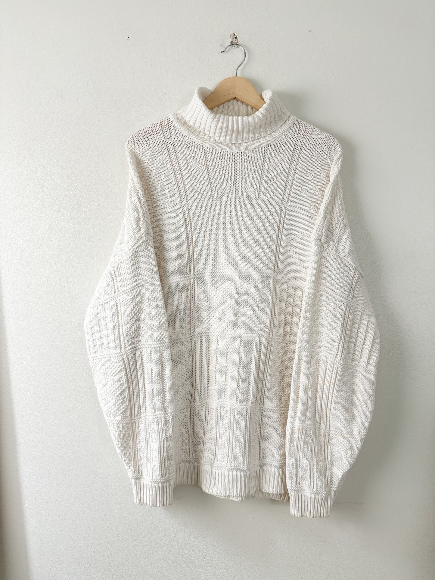 Vintage Turtleneck Patterned Knit