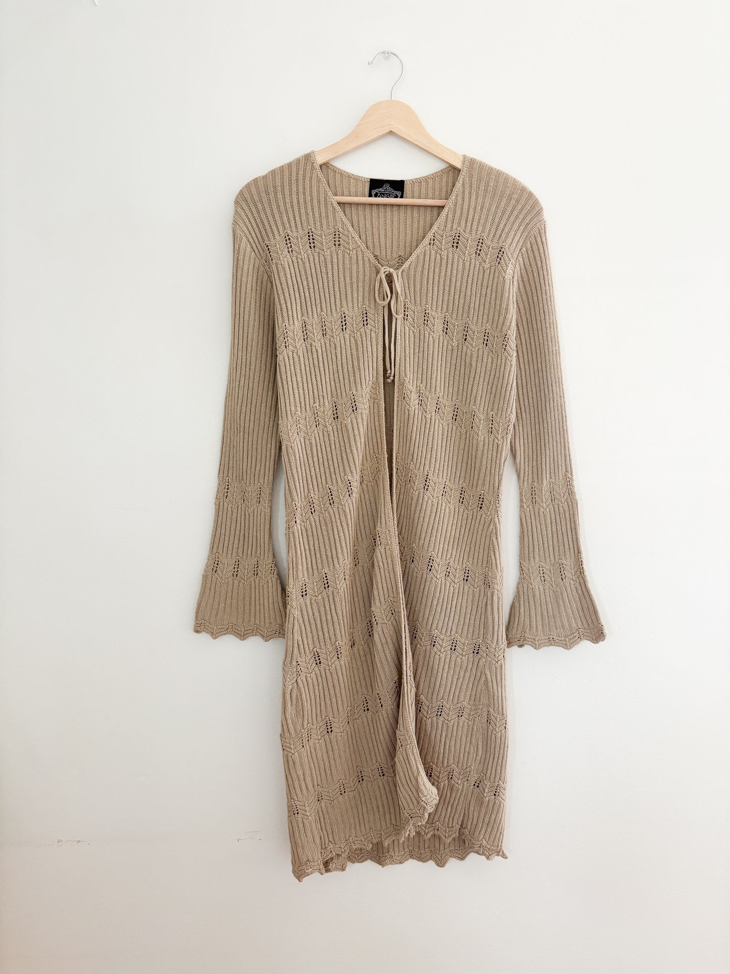 Vintage Y2k Long Tie Cardigan