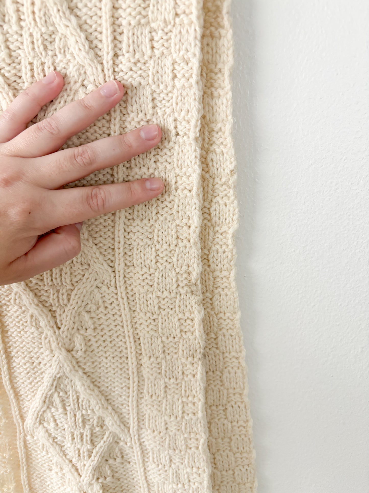 Vintage Ireland Wool Knit Scarf (OS)