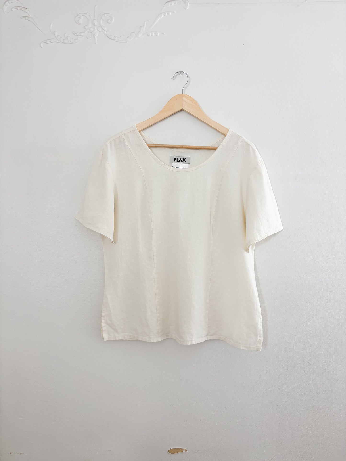 Flax Cream Linen Top (S)