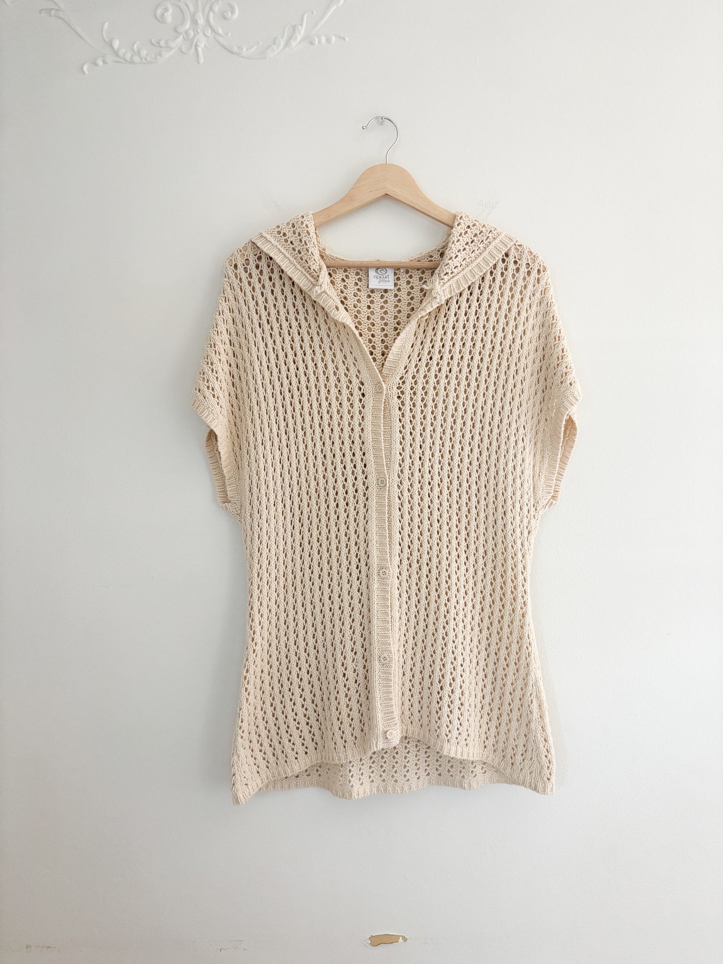 RipCurl Crochet Hoodie Cover Up