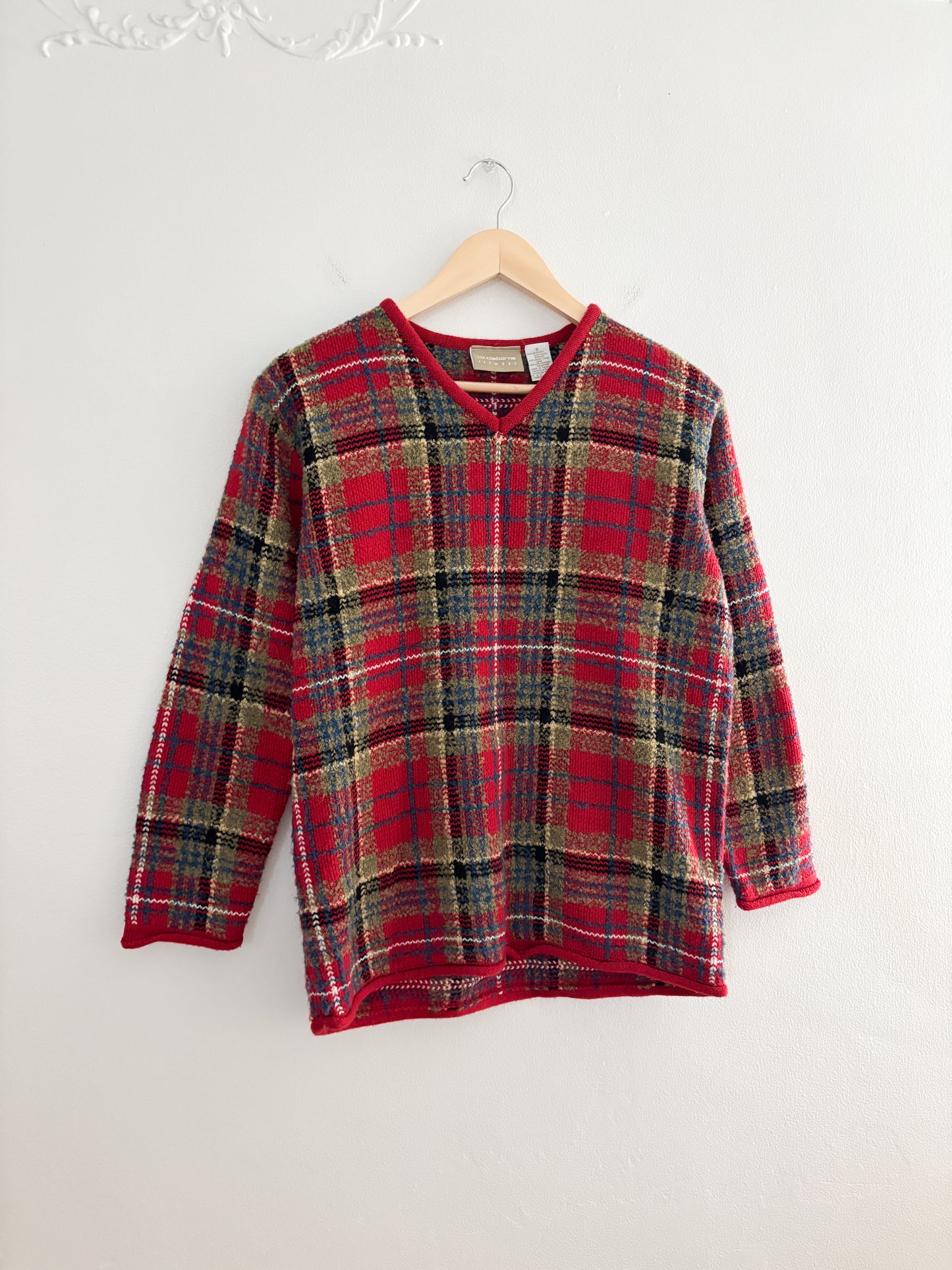 Vintage Liz Claiborne Plaid Sweater (S)