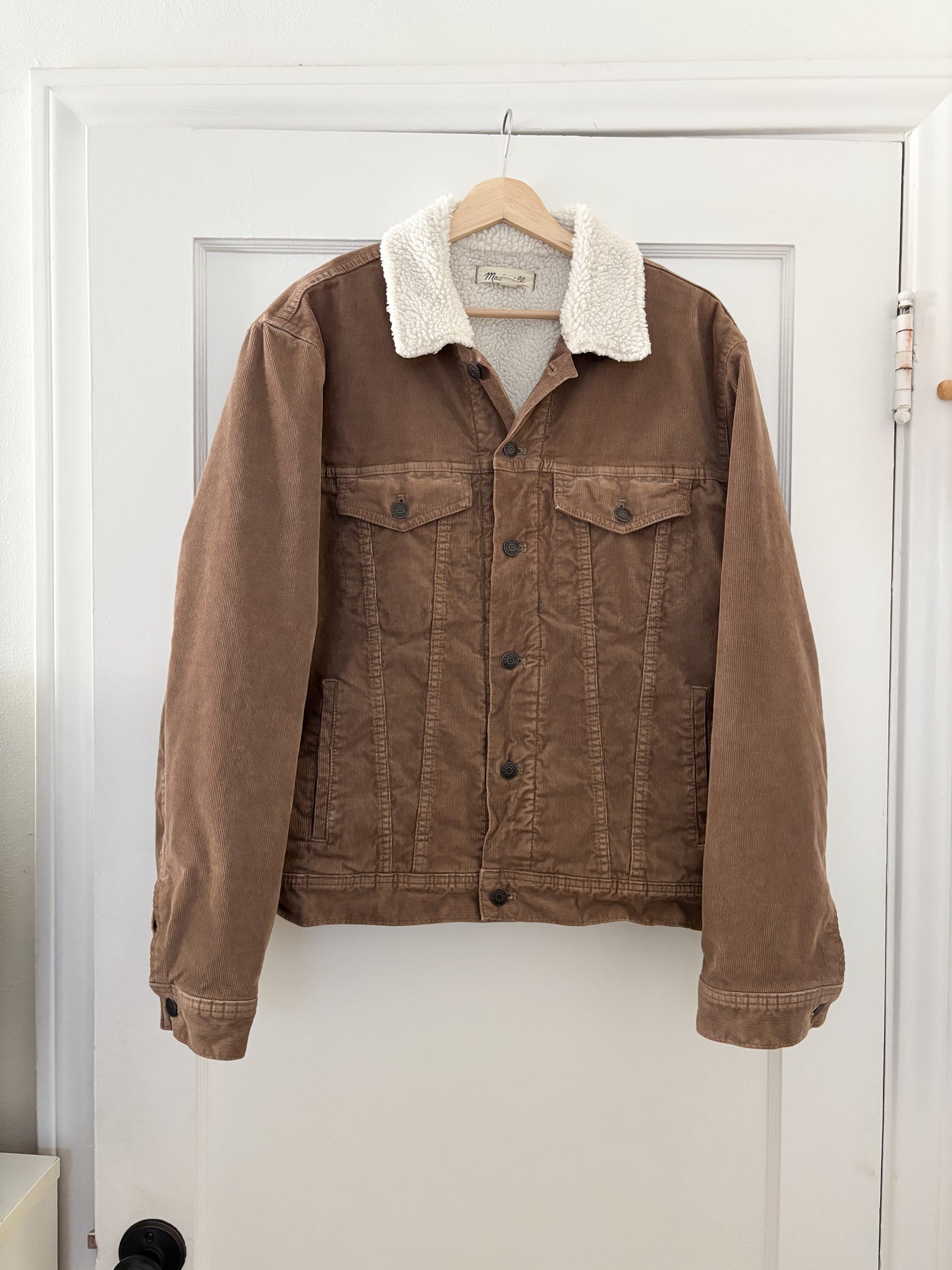 Madewell Brown Corduroy Sherpa Jacket (L)