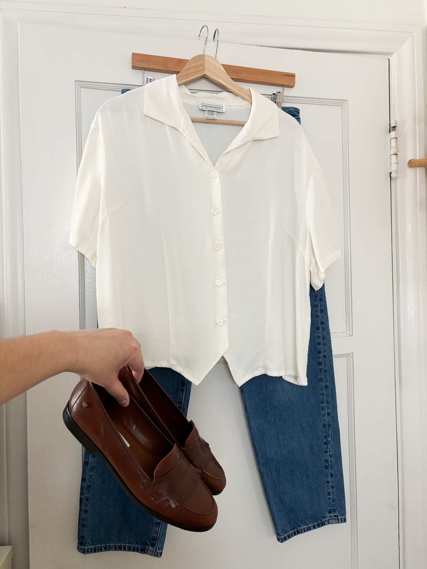 Vintage Collared button up top (XL)