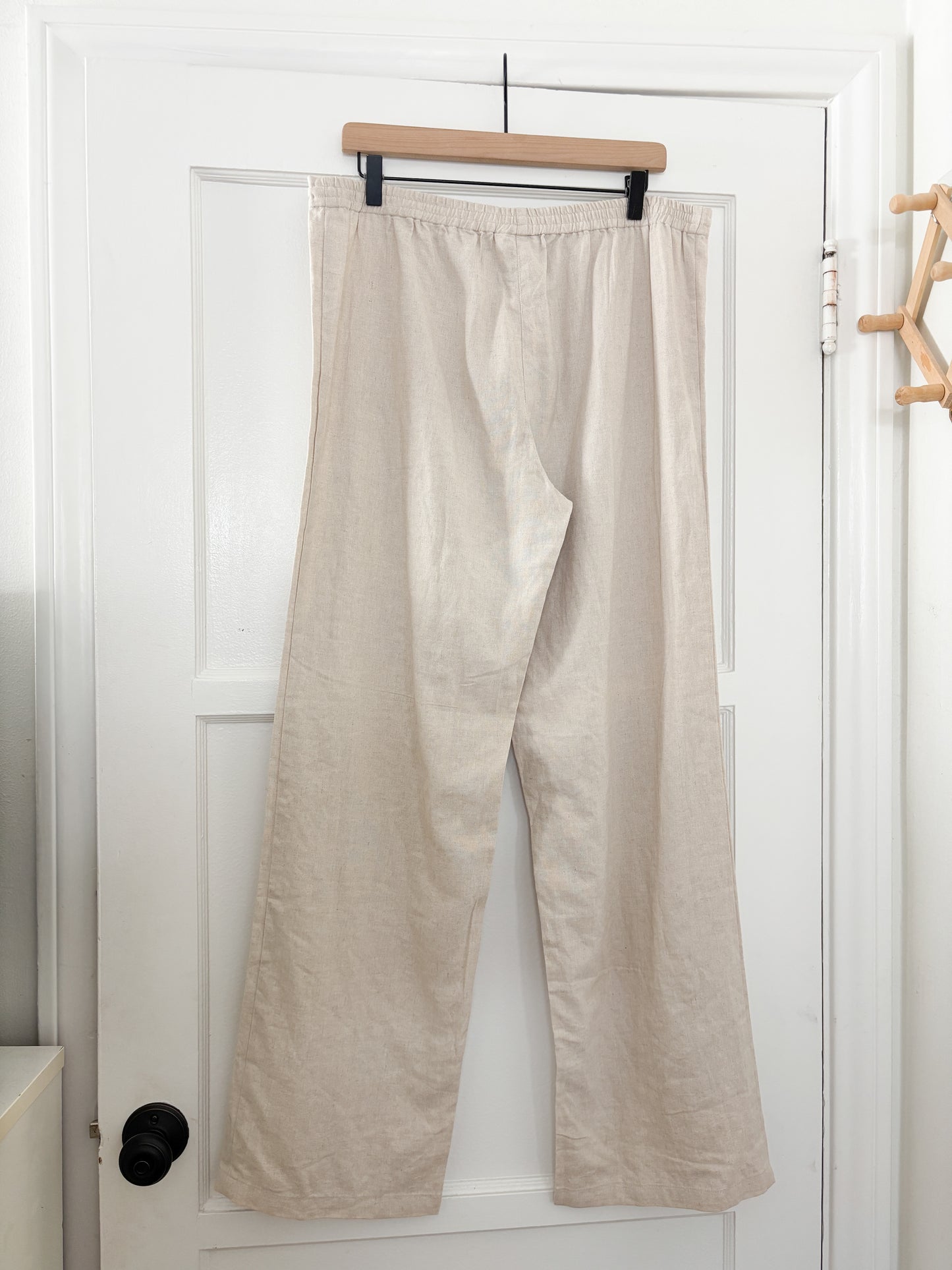 Vintage Linen Blend Easy Pants (L)