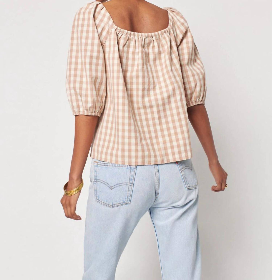 Faherty Gingham Blouse (XL)