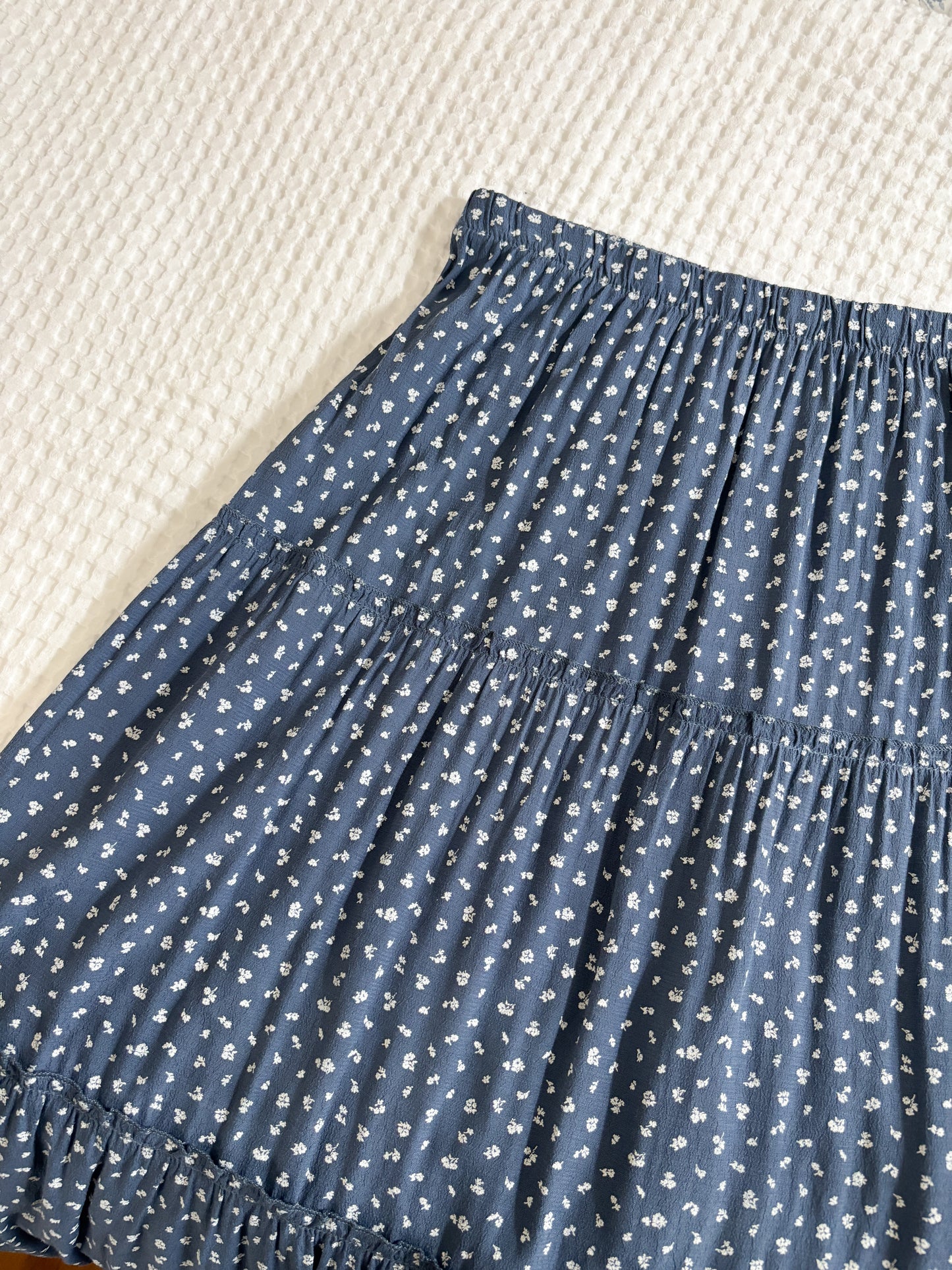 Brandy Melville Blue Floral Skirt