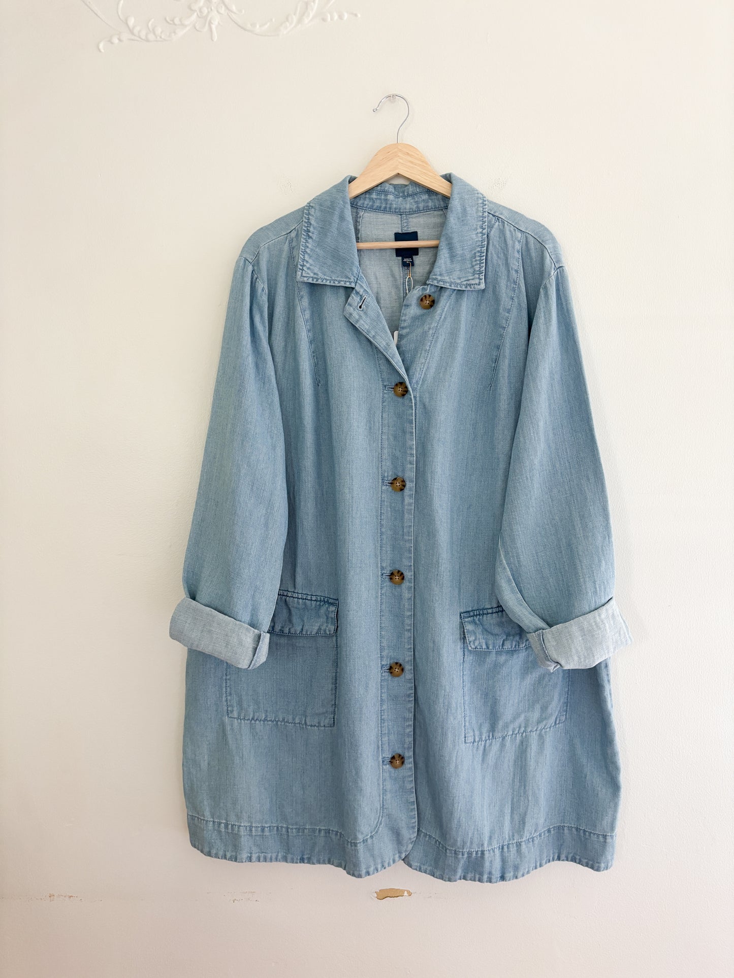 J Jill Button Front Duster Jacket (3X)