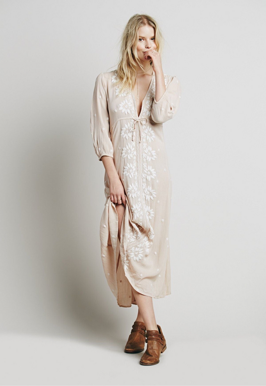 Free People Embroidered Fable Dress (S)