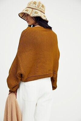 Free People Brown Knit Sweater