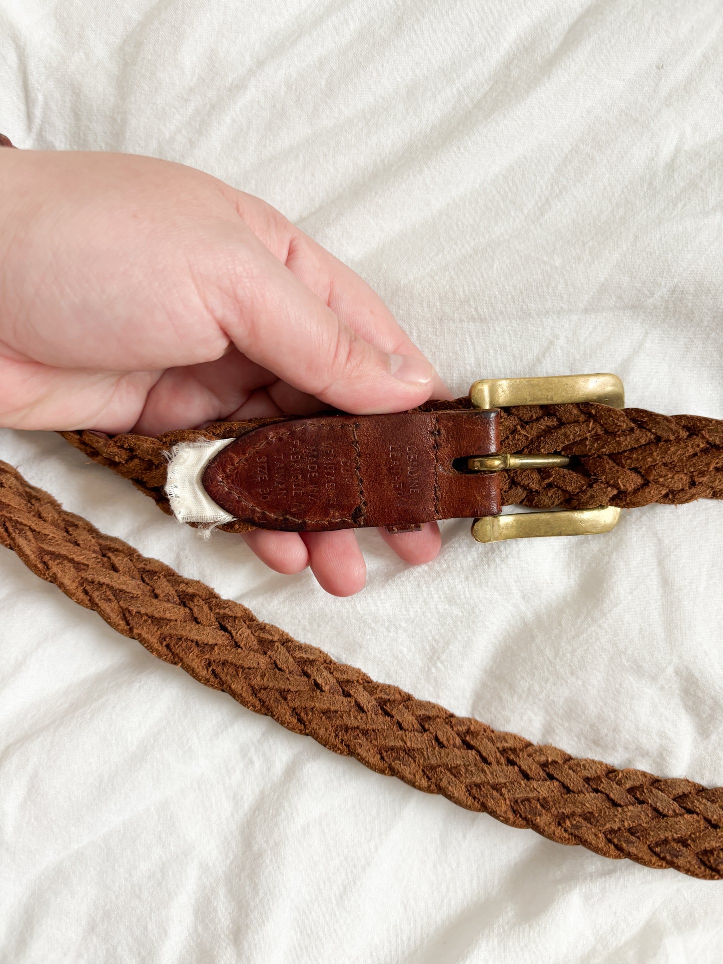 Vintage Leather Woven Belt