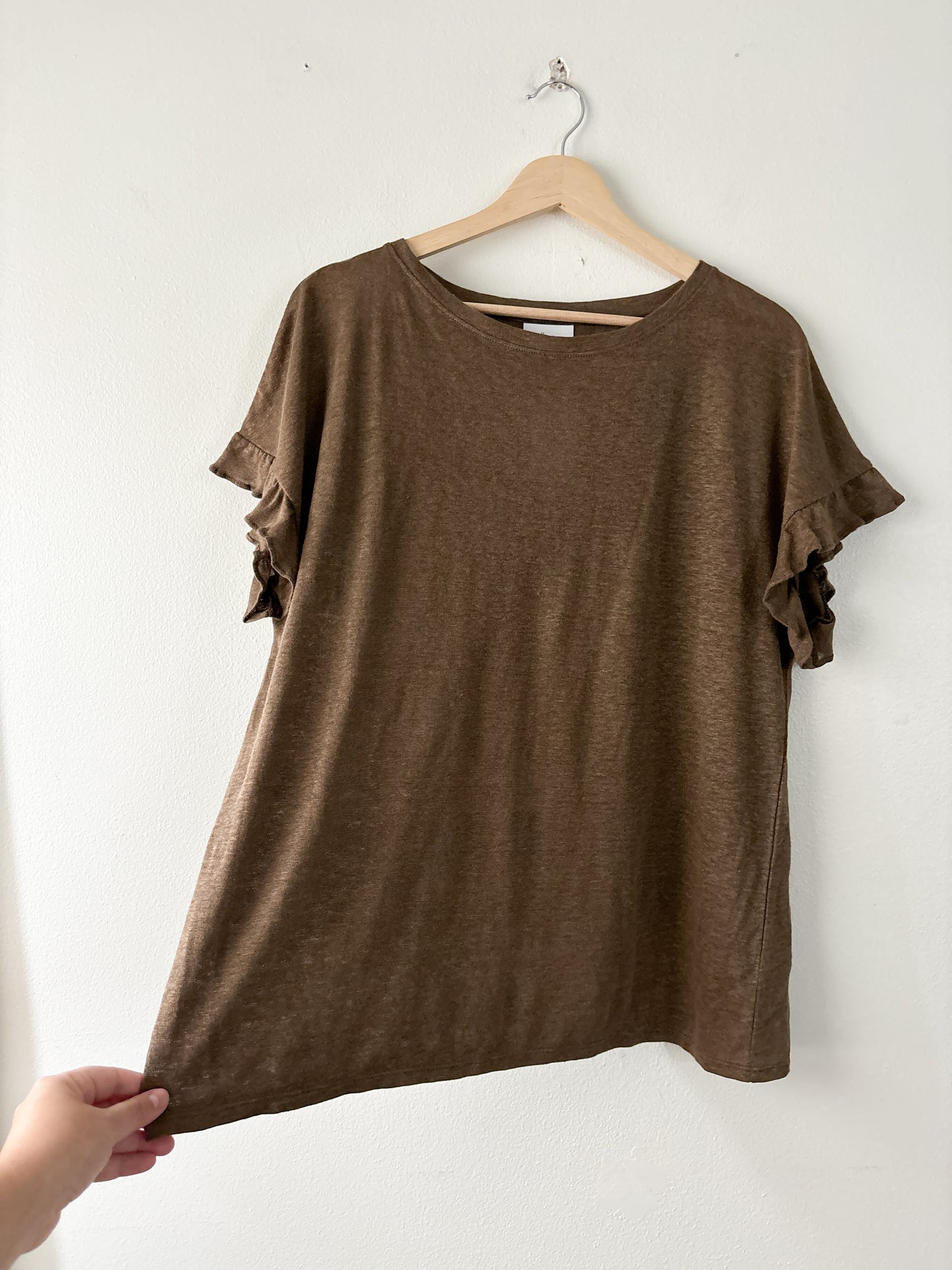 J Jill linen ruffle blouse (M)