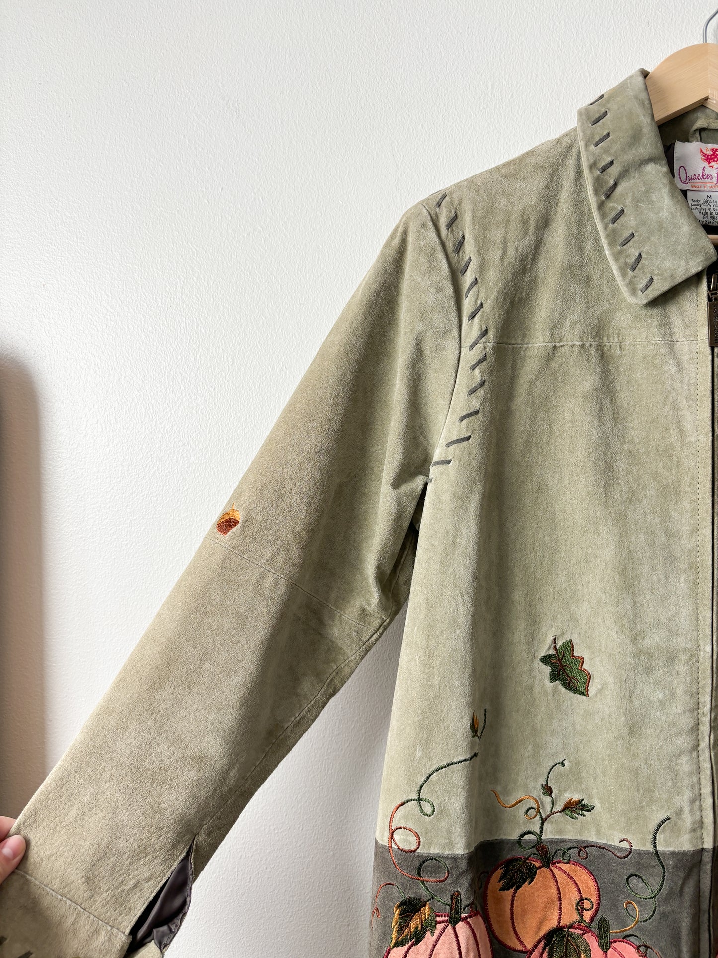 Vintage Pumpkin Leather Jacket (M)