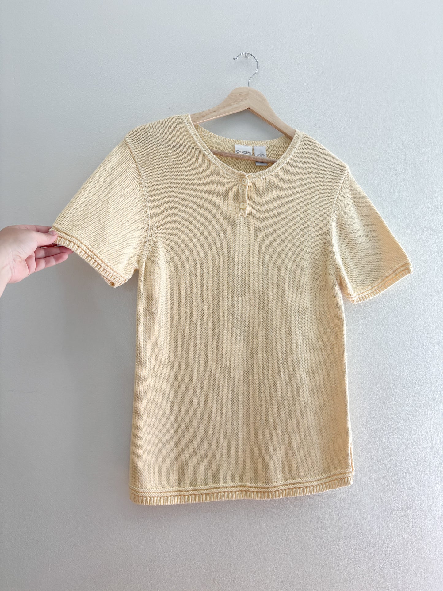 Cherokee yellow knit top (L)