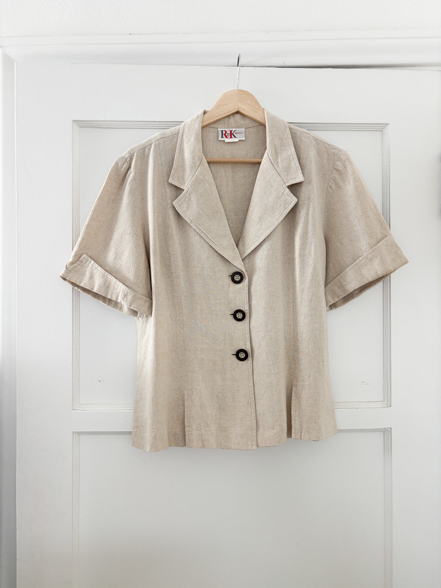 Vintage Linen Button Top (M/L)