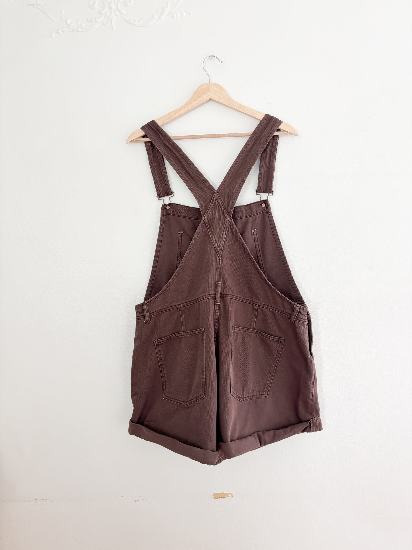 Free People Brown Ziggy Overalls