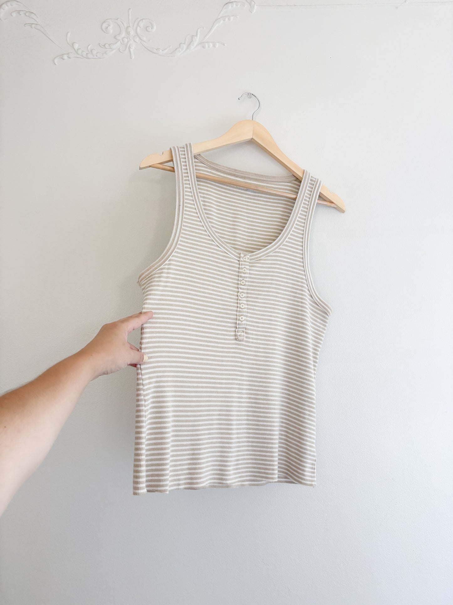 Aerie Striped Ribbed Tank Top (XXL)