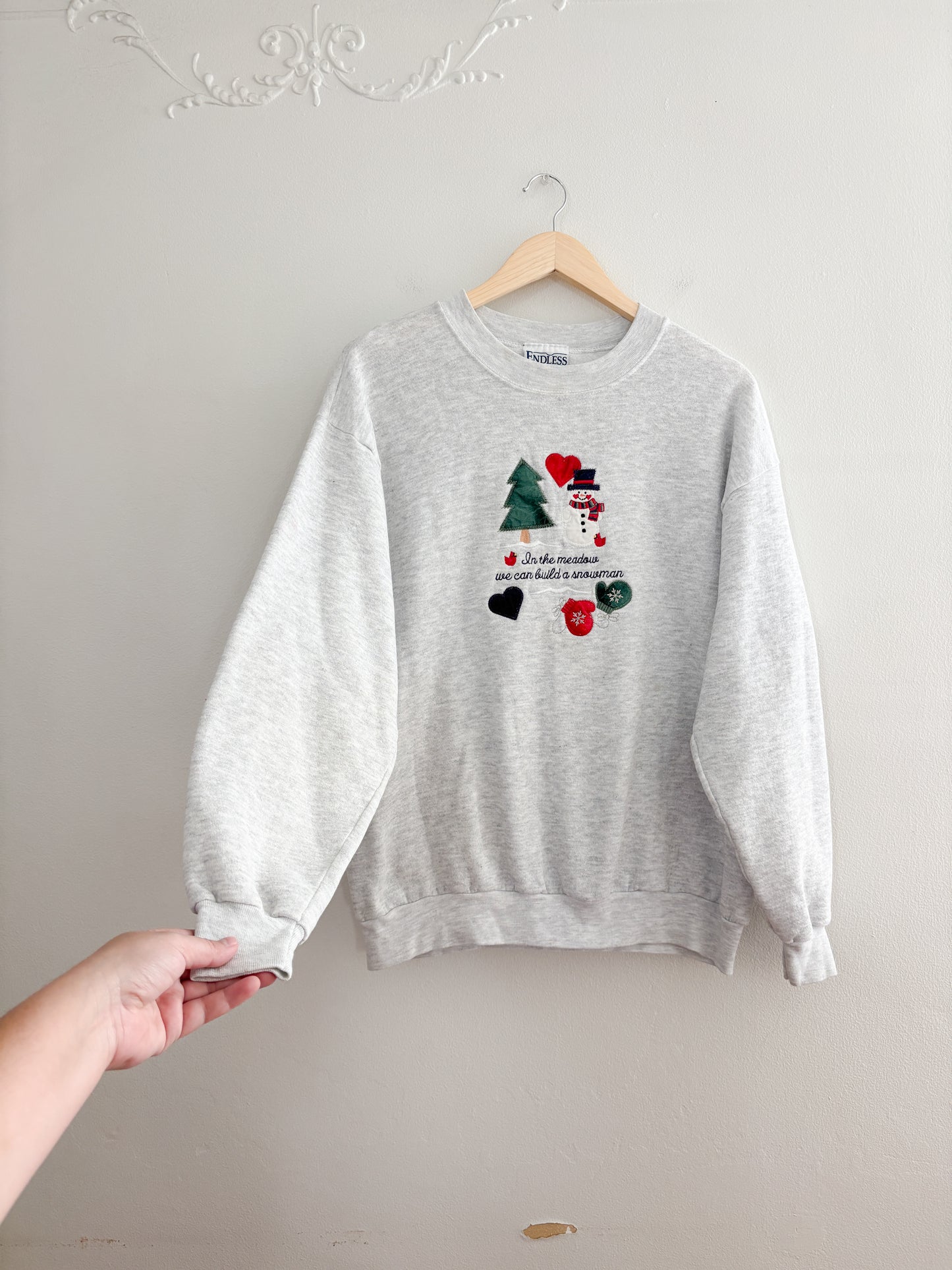 Vintage Christmas Grey Crewneck (L)