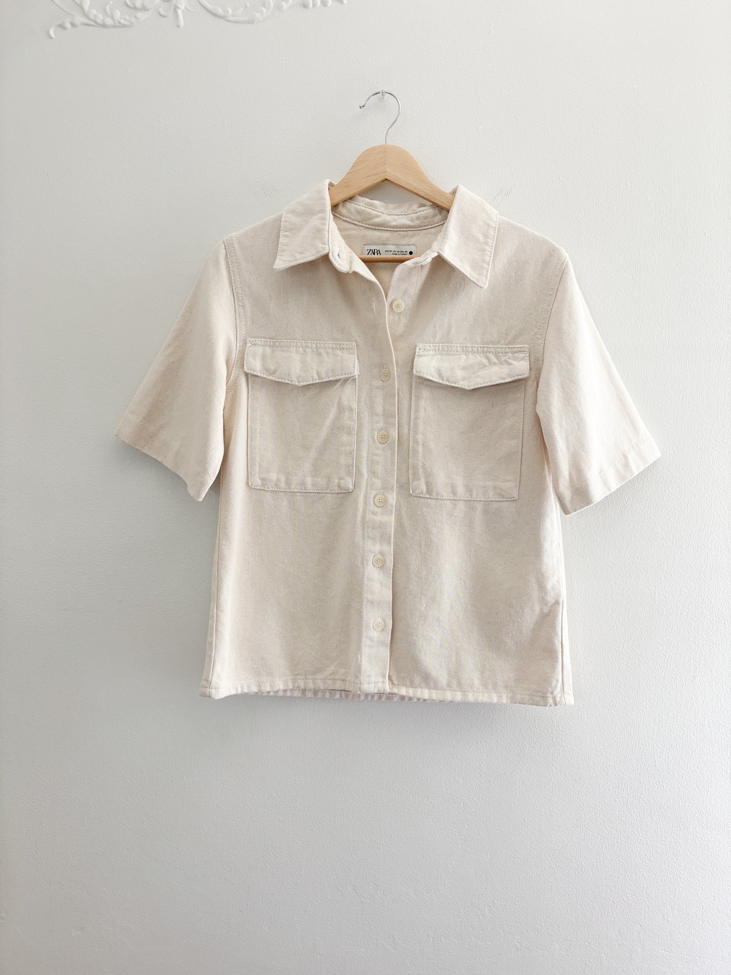 Zara denim button up (XS/S)