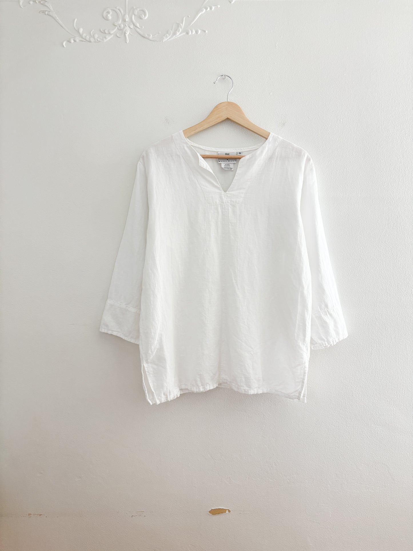 Hot Cotton Linen Blend Top (S)