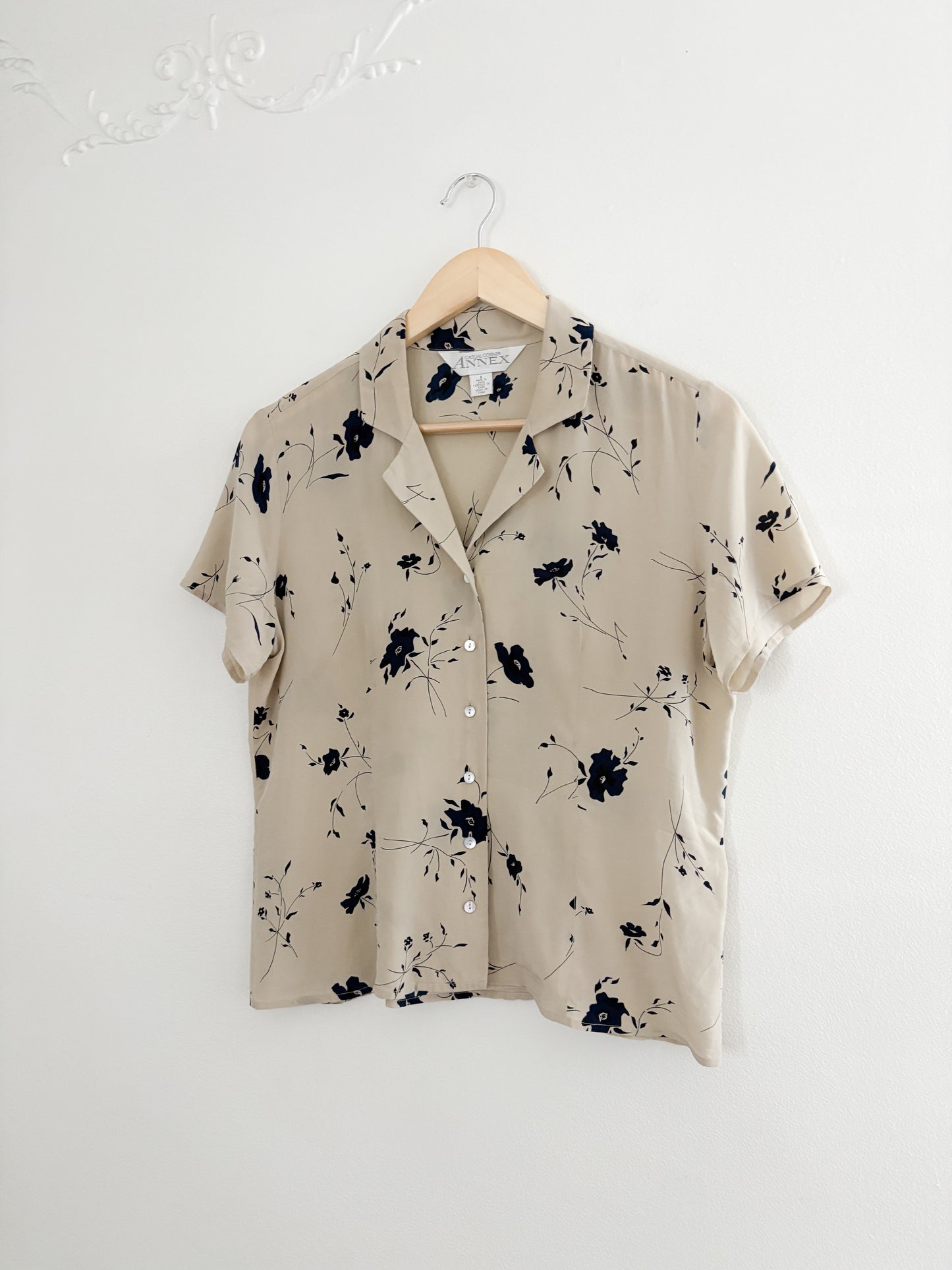 Vintage Floral Silk Button Up (8)