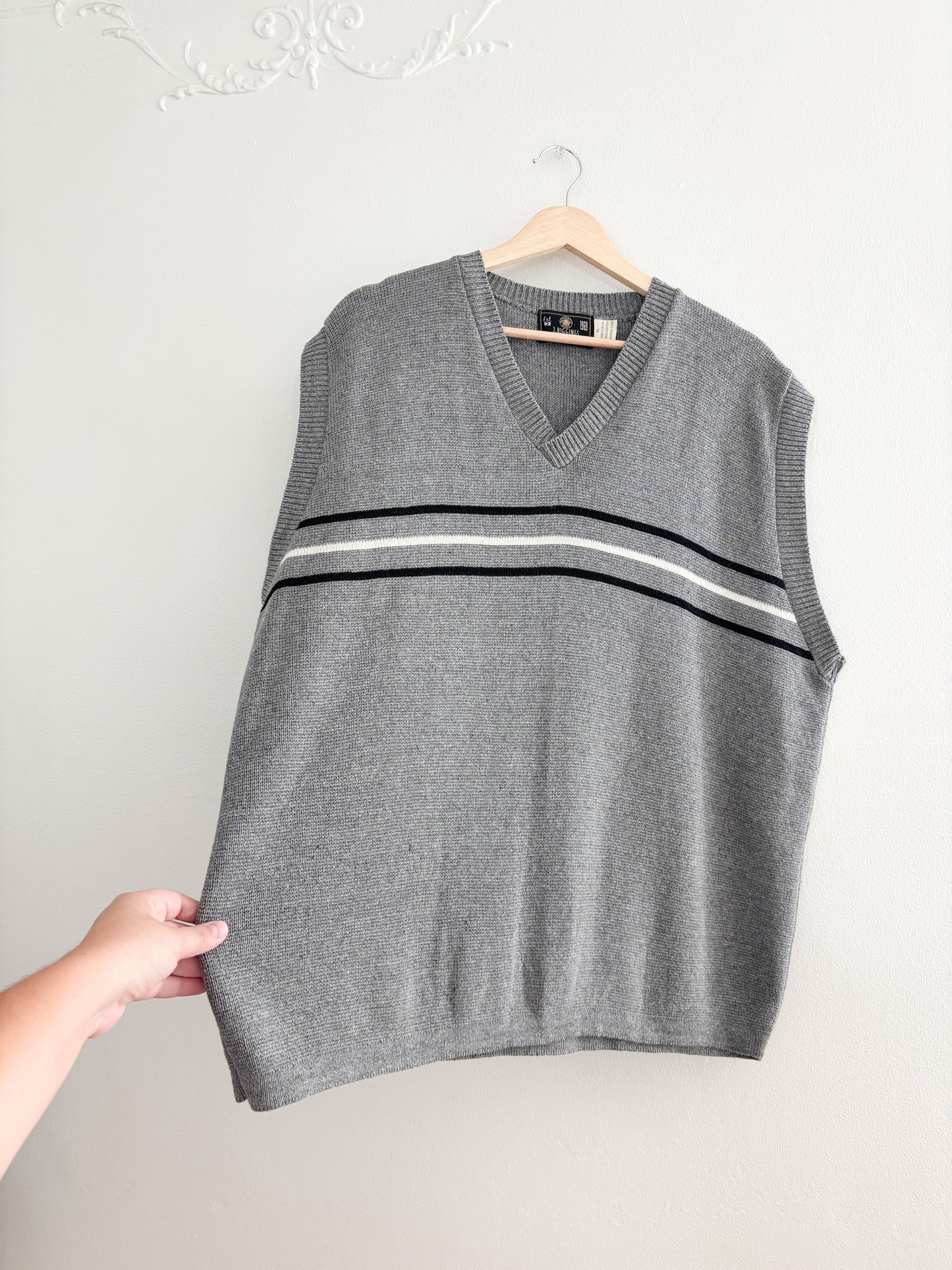 Vintage Striped Sweater Vest (XL)