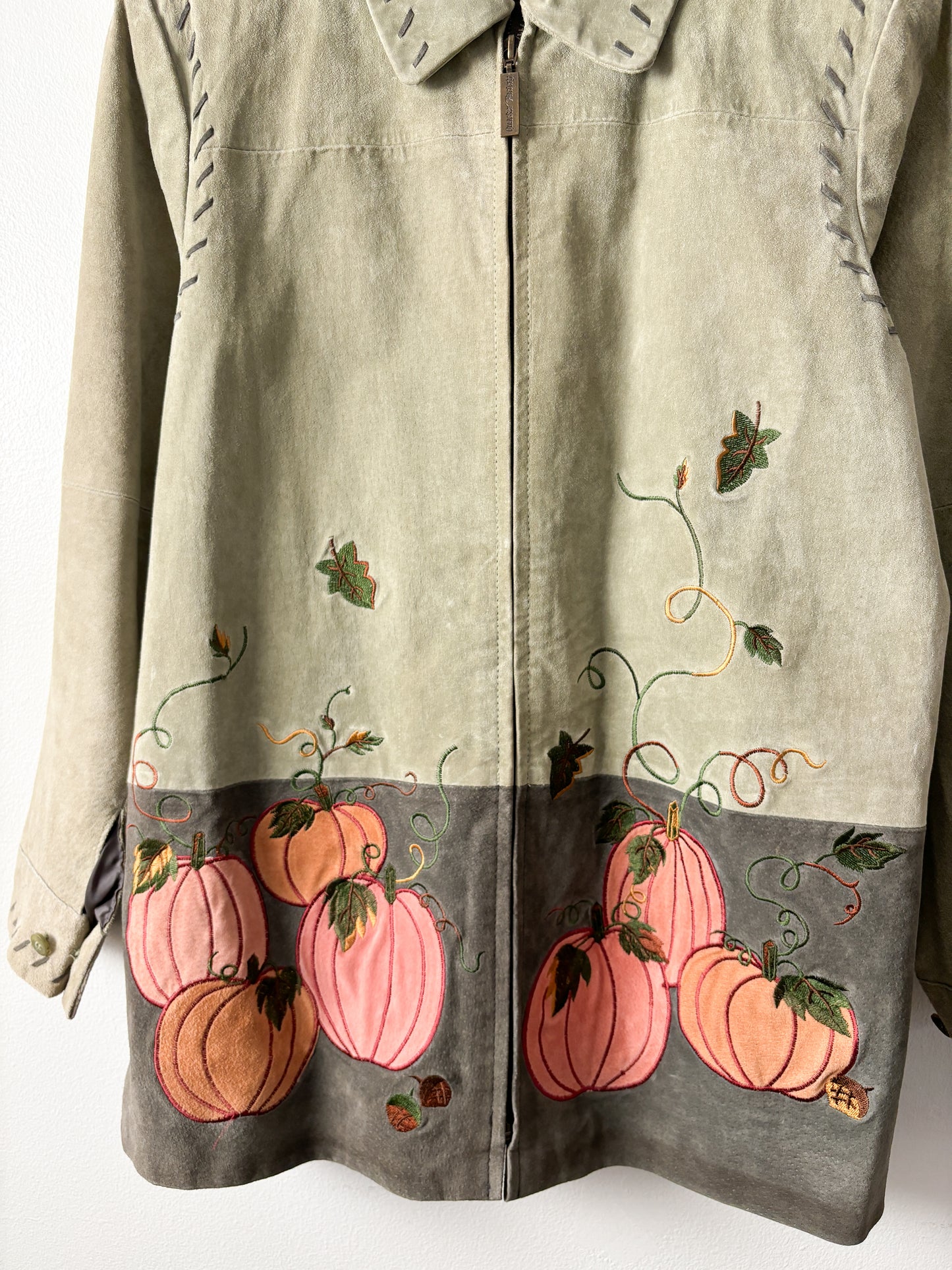 Vintage Pumpkin Leather Jacket (M)