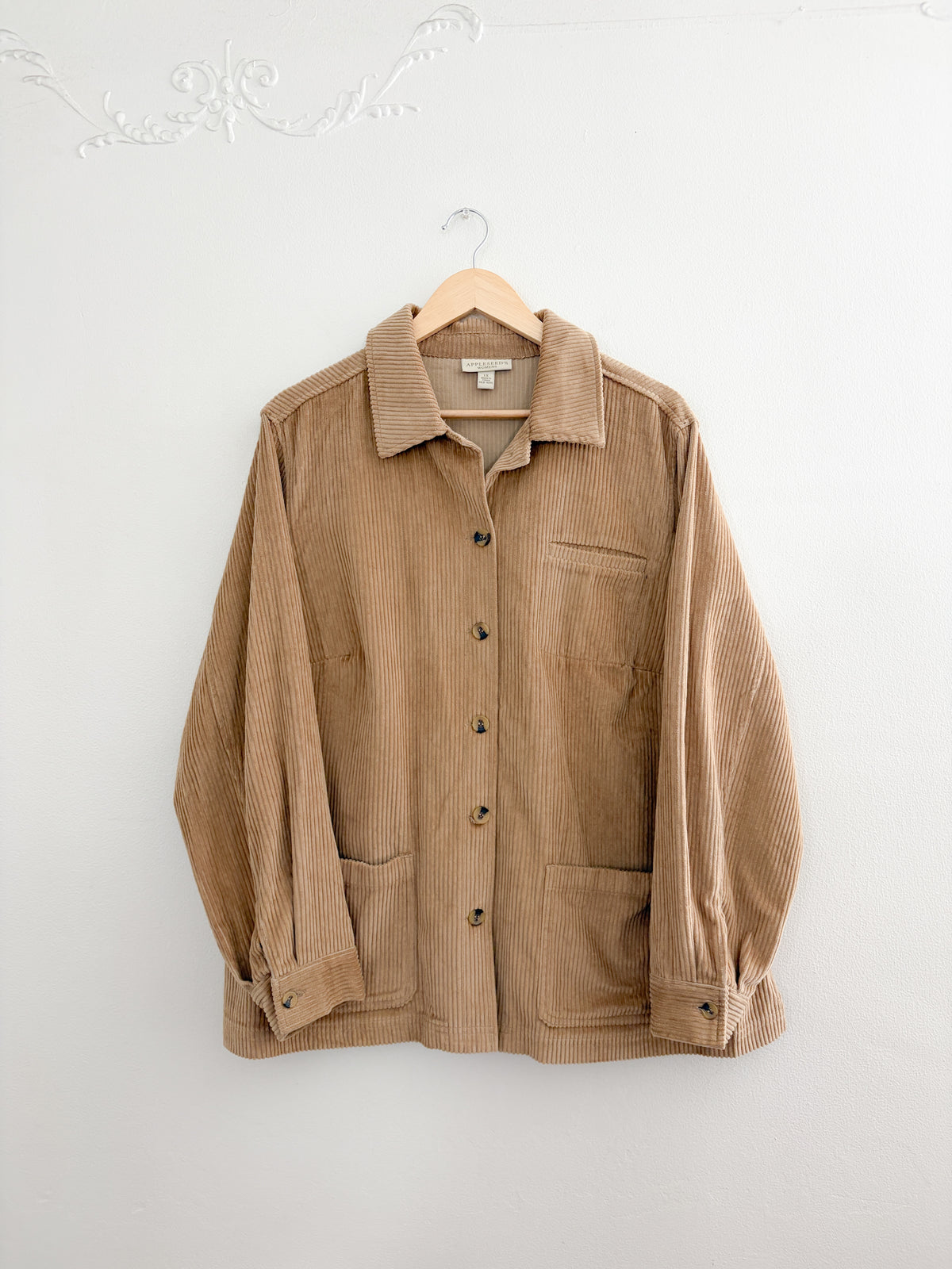 Appleseeds Corduroy Shacket Button Up (1X)