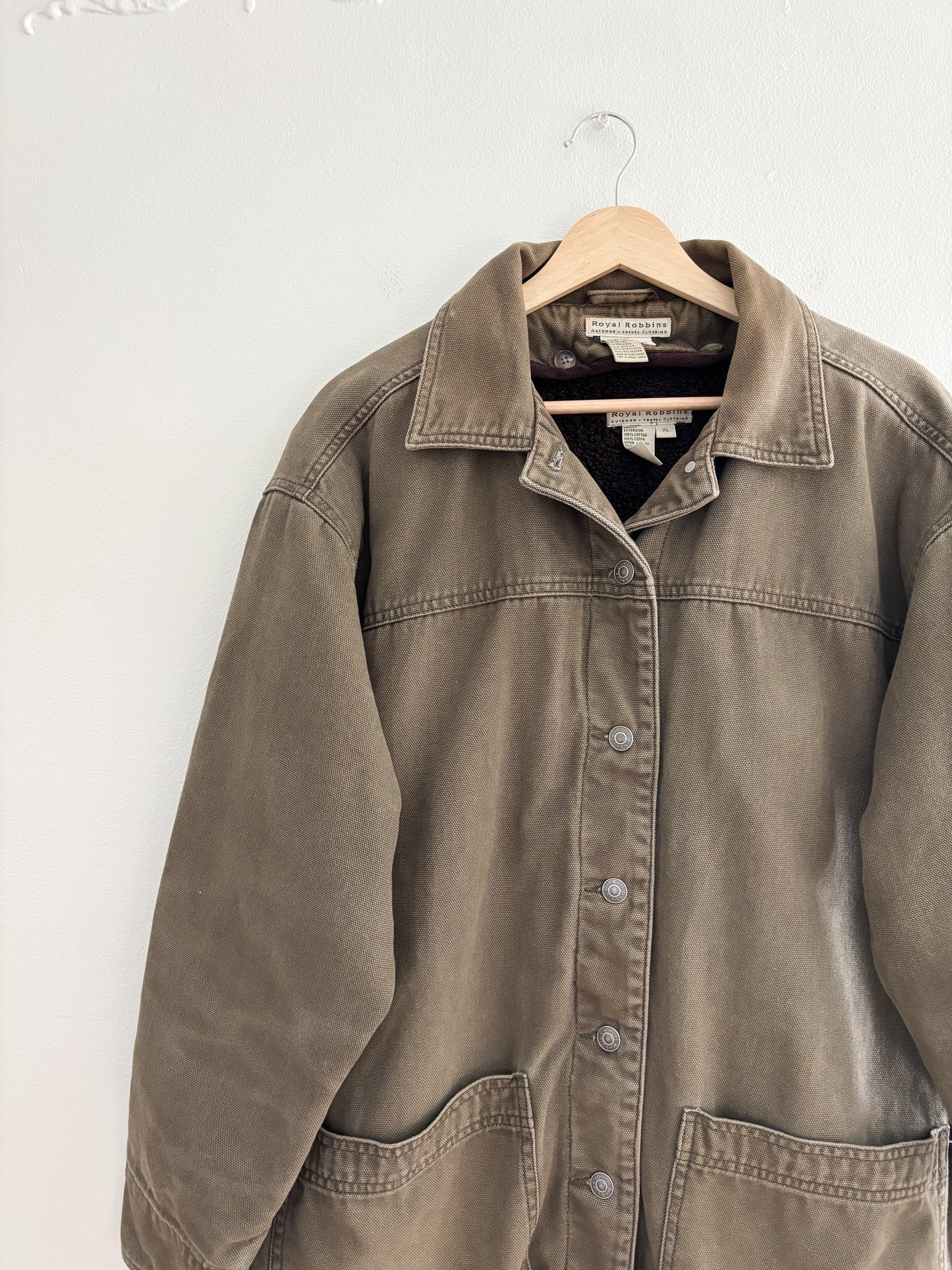 Vintage Sherpa Lined Jacket (XL)